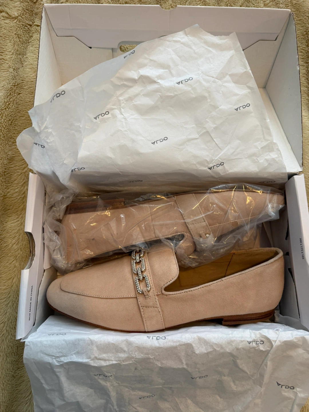 ALDO Pink Suede Loafers with Chain Detail - photo 2