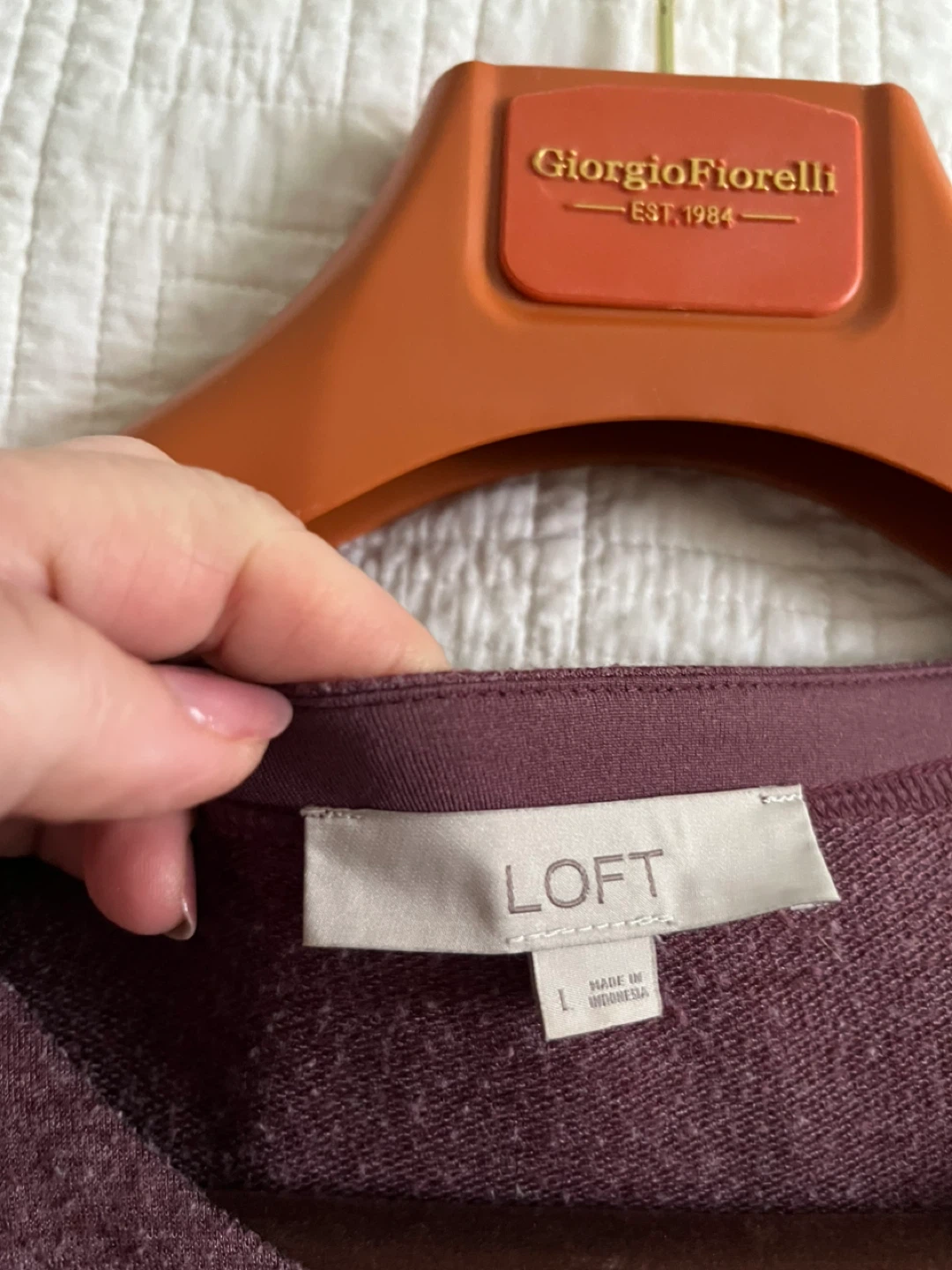LOFT Women's Size L Bell Sleeve Dress Burgundy - photo 2