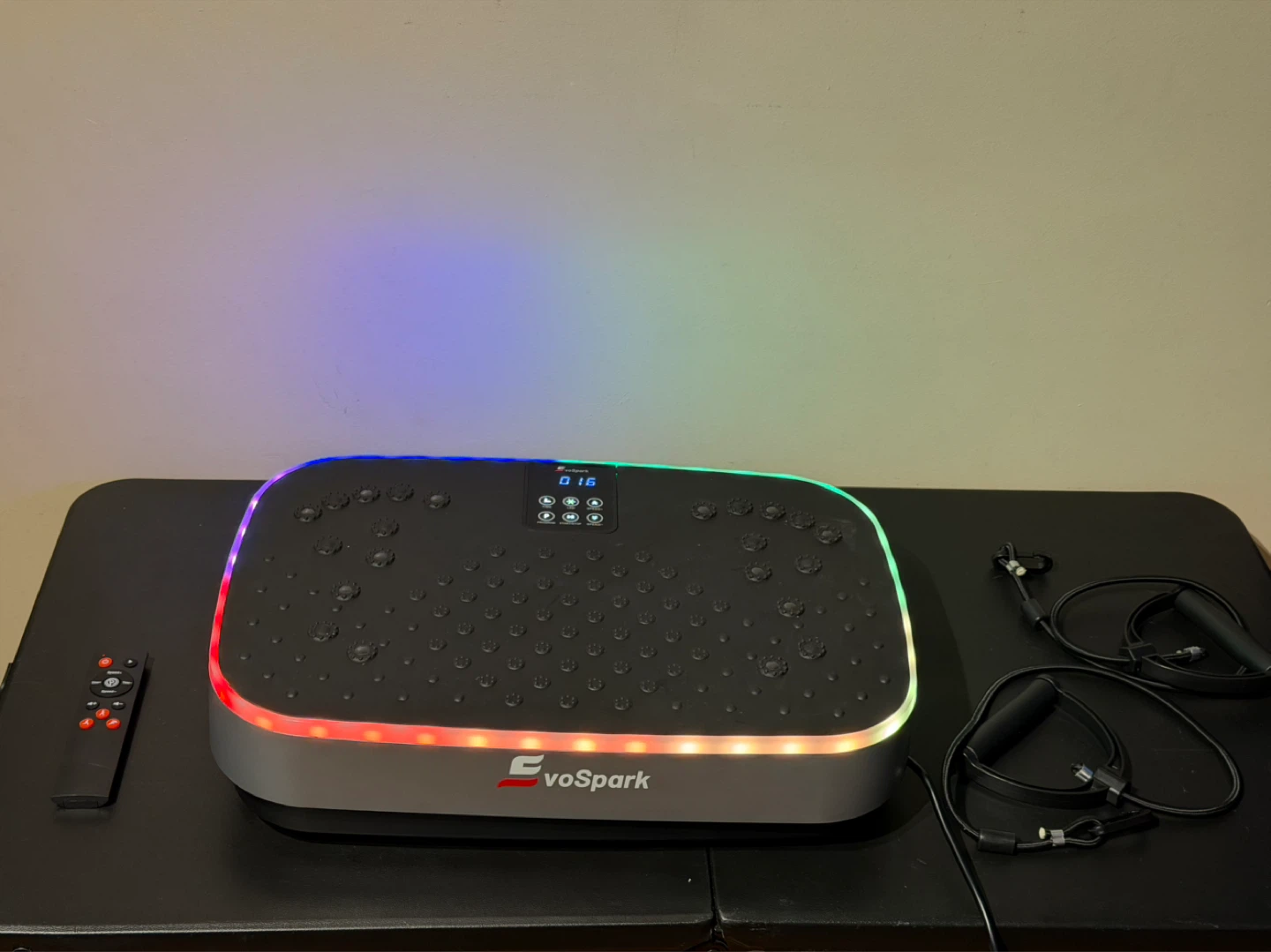 Vibration Plate with Resistance Bands and Remote