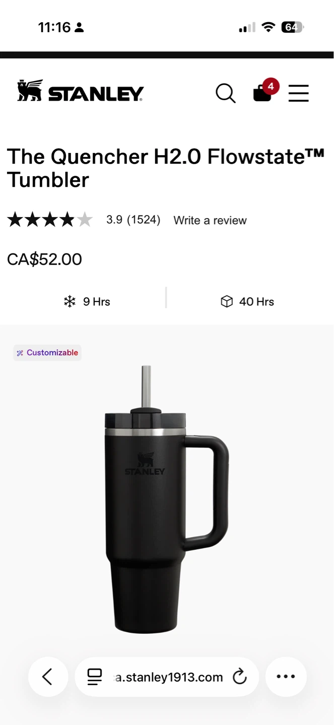 Stanley The Quencher H2.0 Flowstate Tumbler 30 oz Black - photo 4