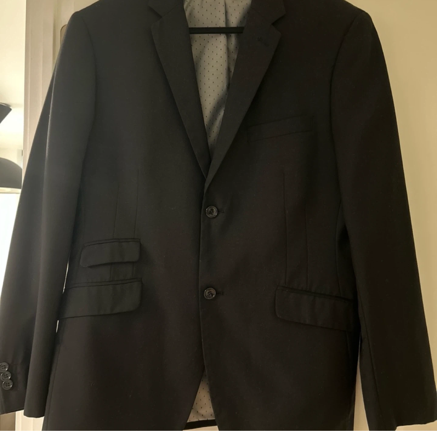 Men’s Delahaye Black Suit Jacket Blazer size 44
