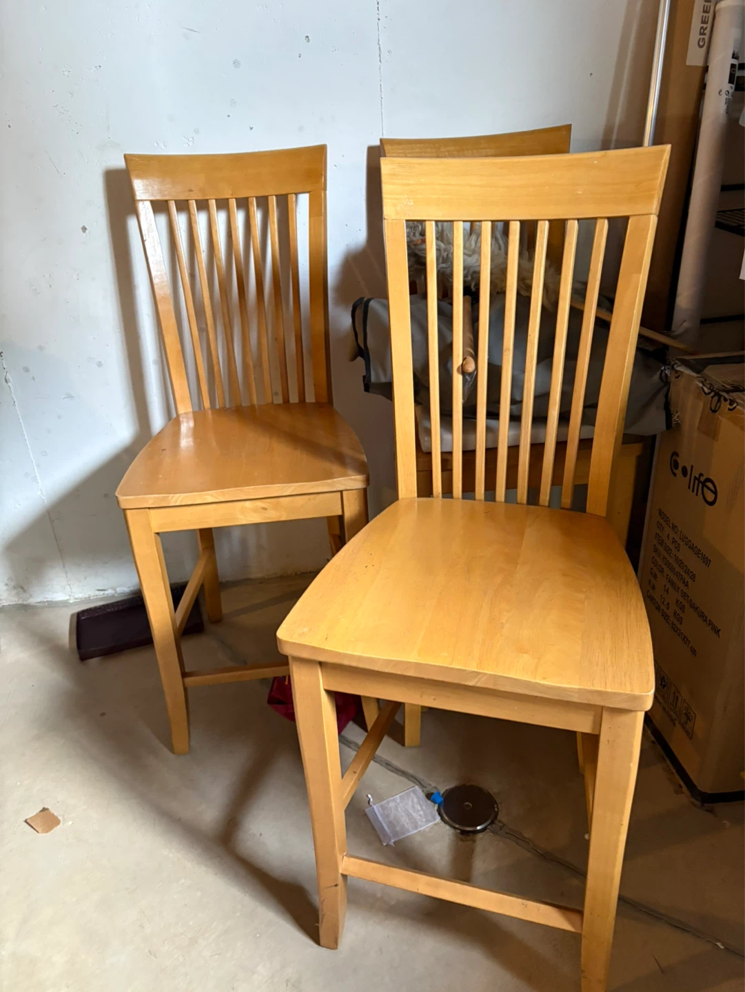 Wooden Bar Stools (Set of 4)