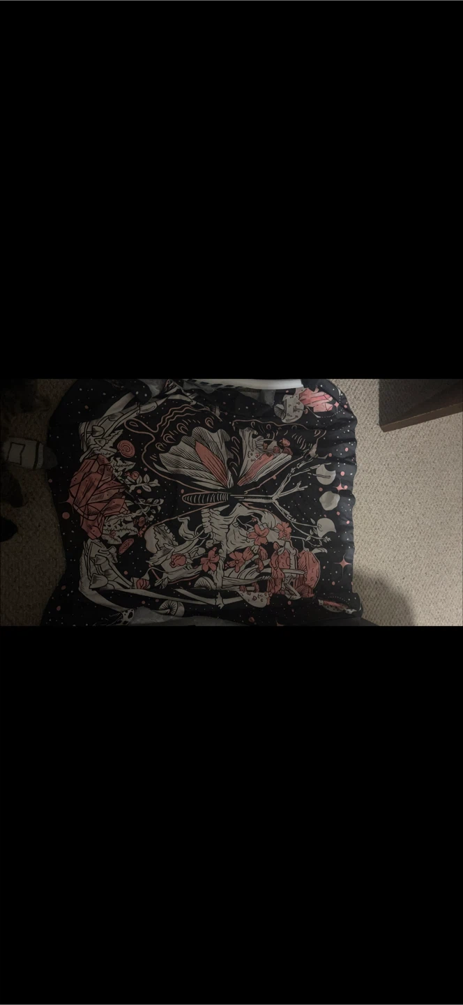 Butterfly Skull Mushroom Tapestry Wall Hanging - photo 4