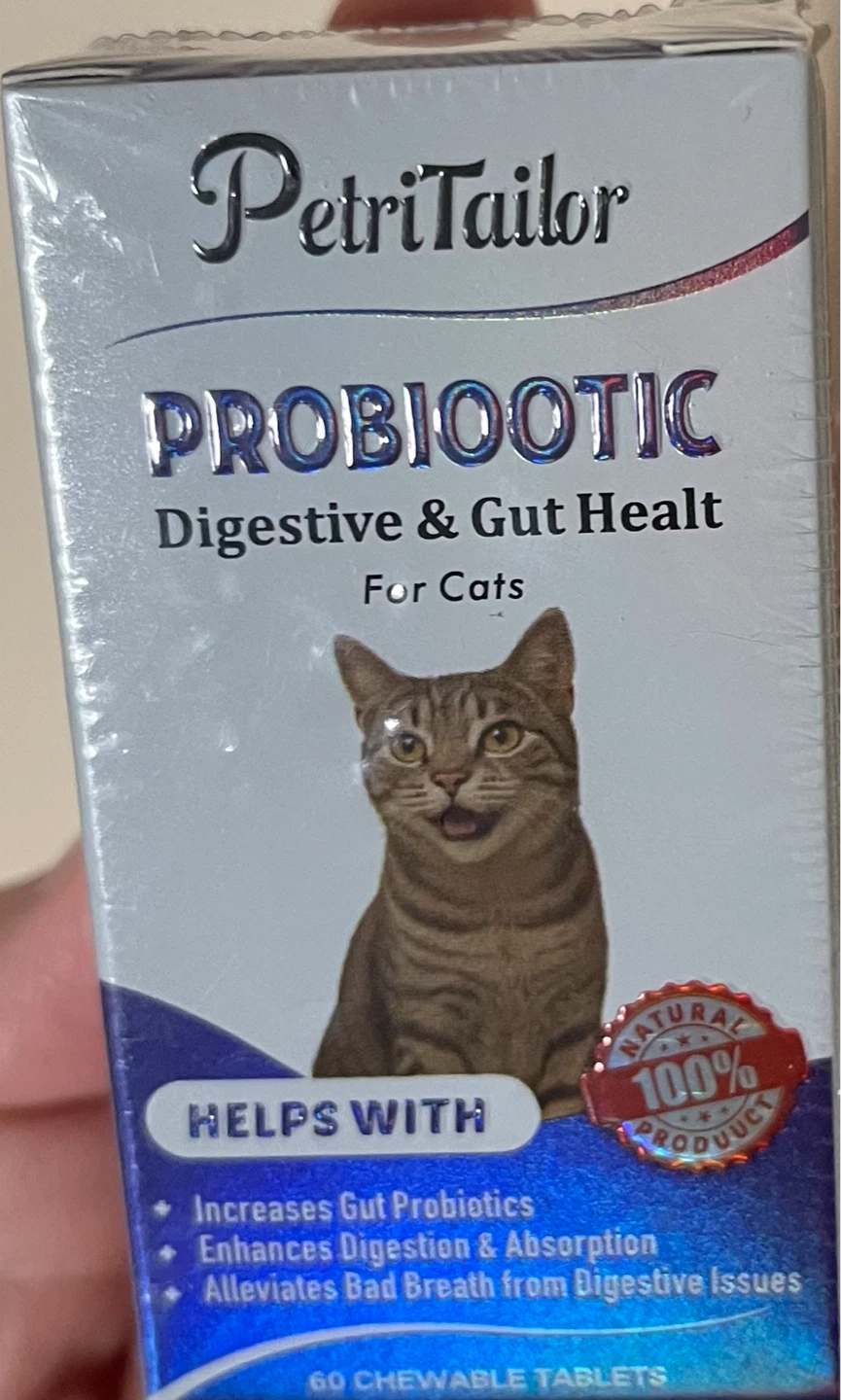 PetriTailor Probiotic & Gut  Digestive Chewable Tablets for Cats