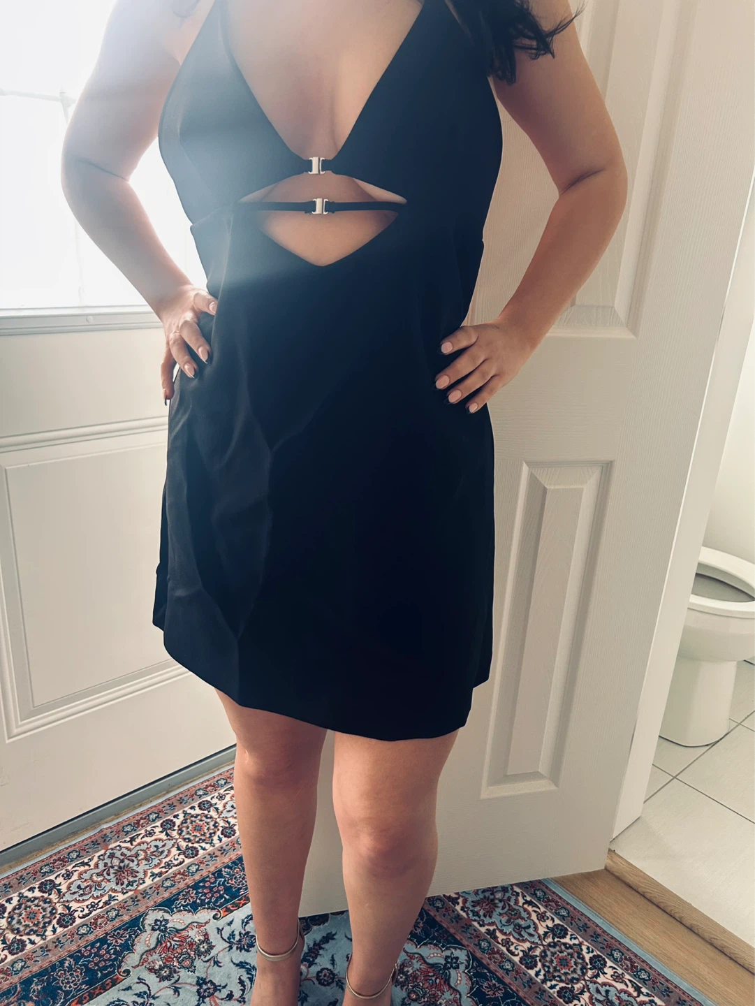 Zara Black Mini Dress Size L