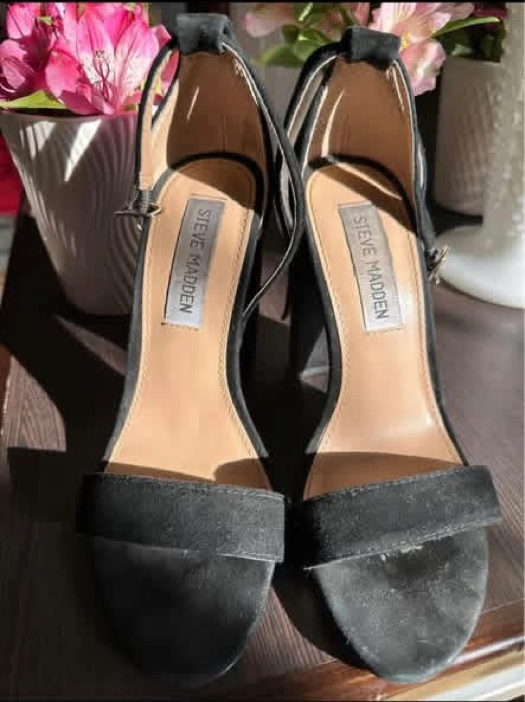 Steve Madden Black Suede Block Heel Sandals - photo 3