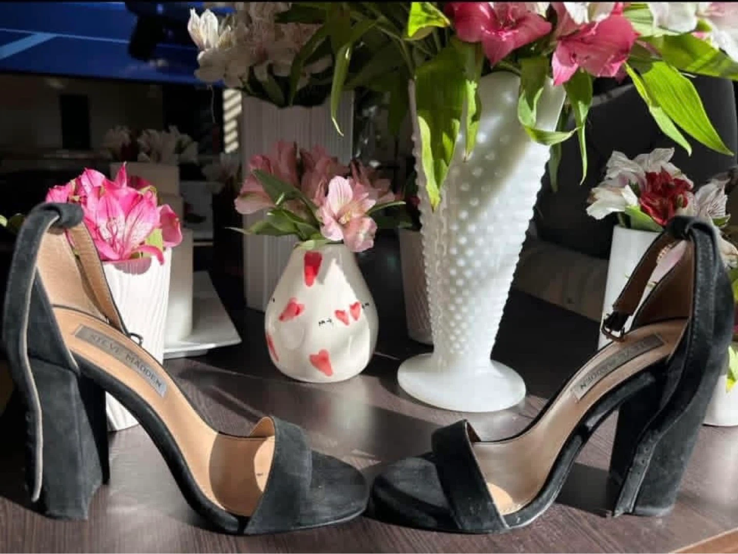 Steve Madden Black Suede Block Heel Sandals - photo 2