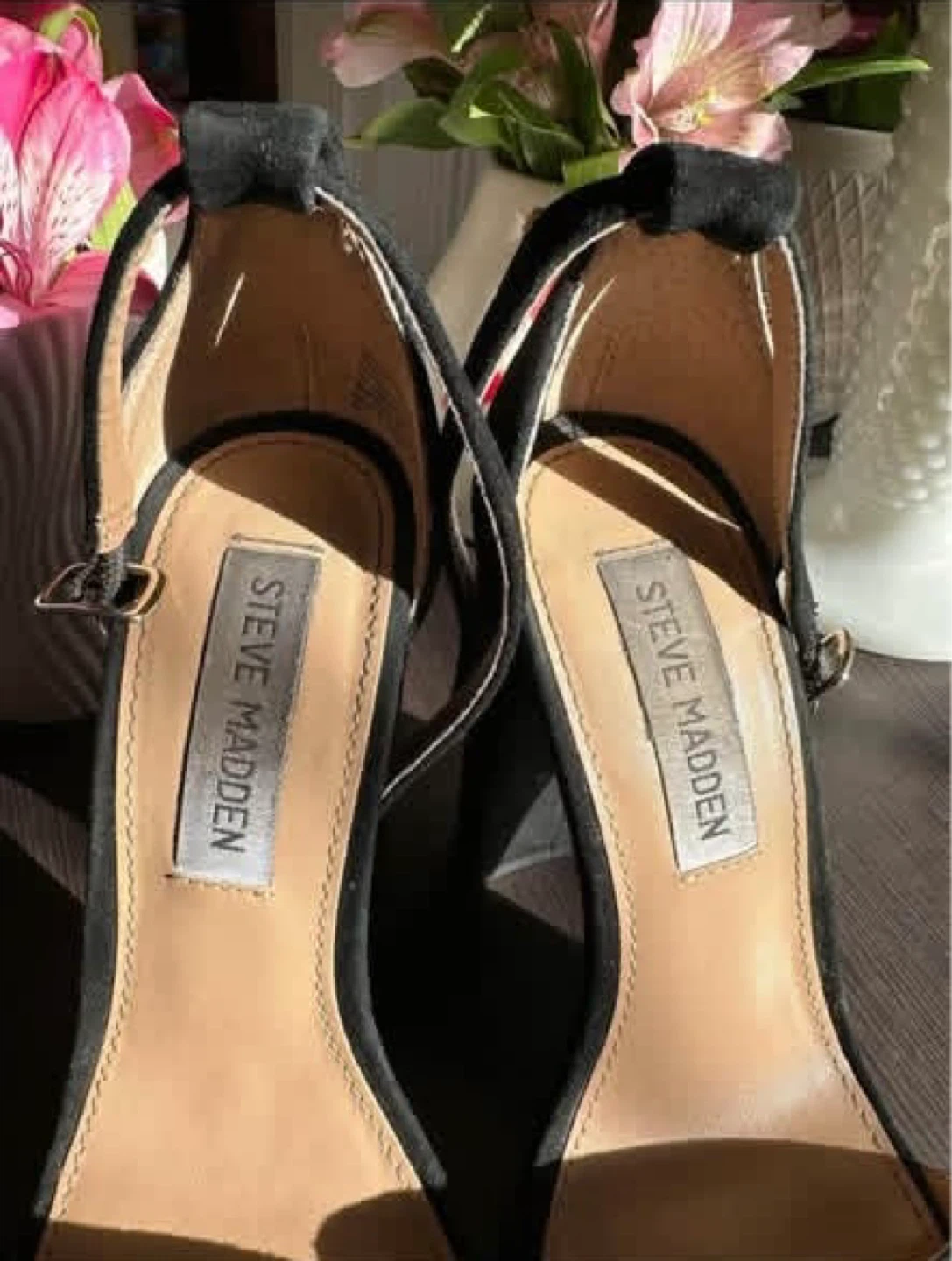 Steve Madden Black Suede Block Heel Sandals - photo 5