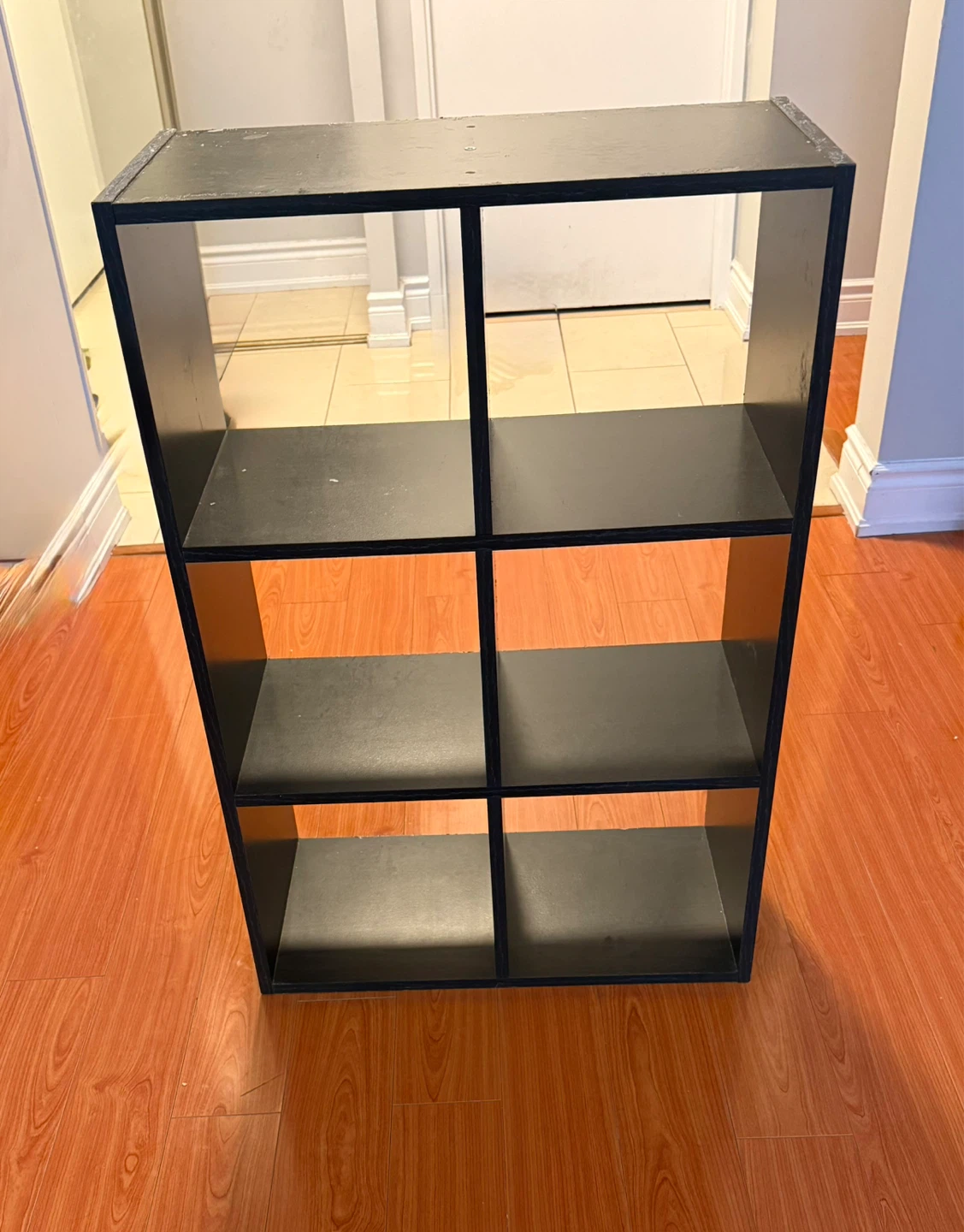 Black 6-Cube Storage Shelf