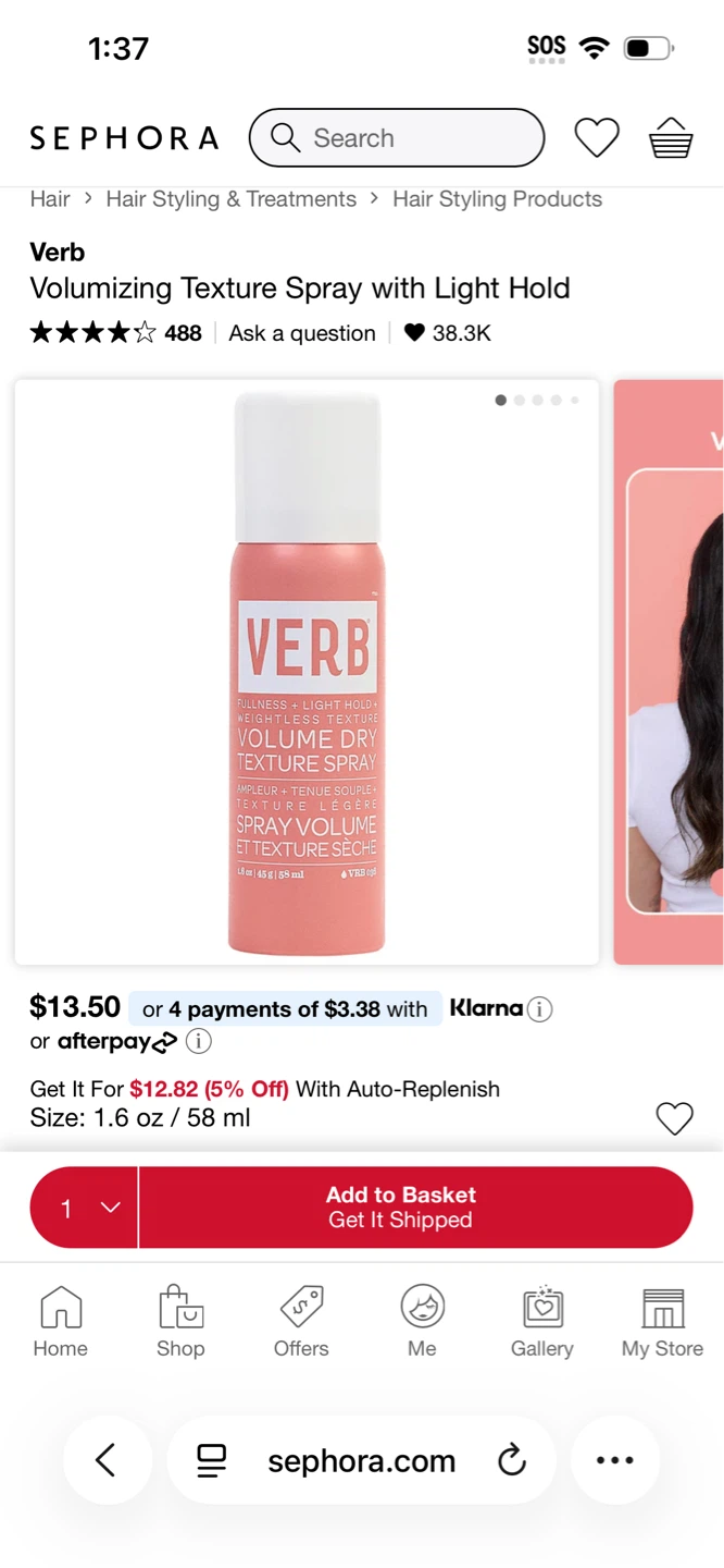 Verb Volumizing Texture Spray with Light Hold 62ml - photo 2
