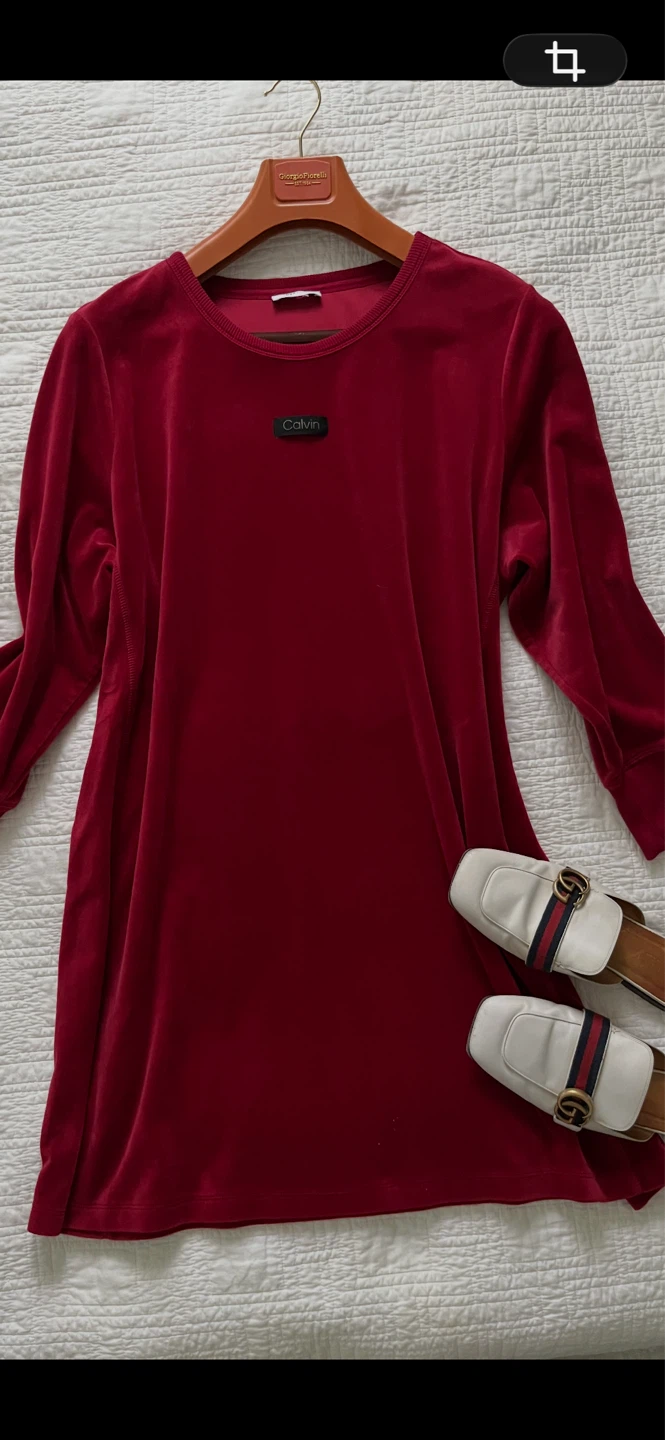 Velour Red Dress