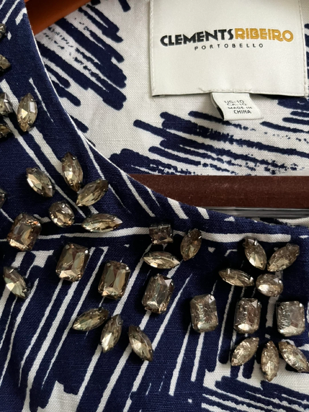Rhinestone Embellished Neck Jacket - photo 2