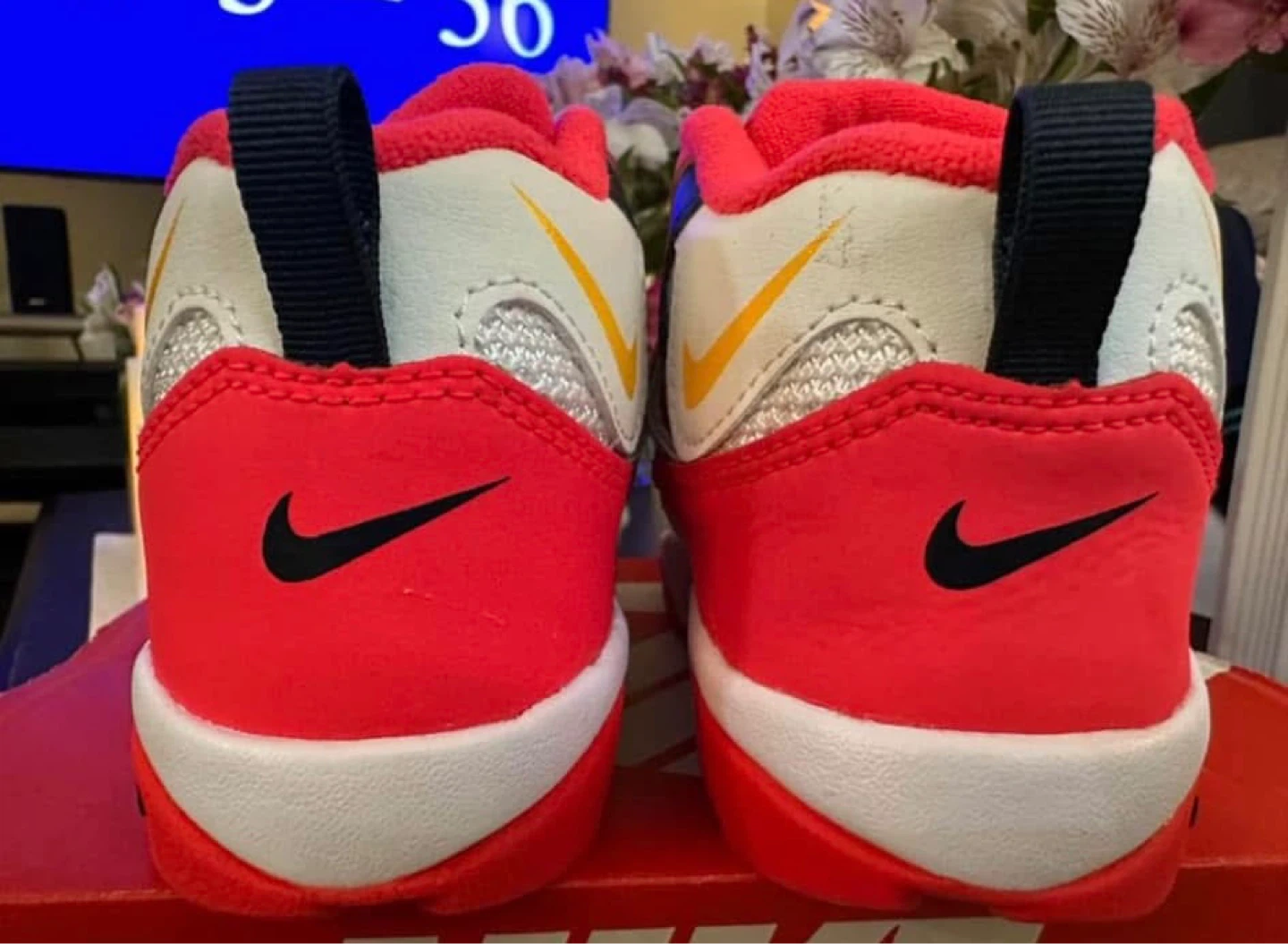 Nike Kids Shoes - White, Red, & Yellow - Size 10C - photo 4