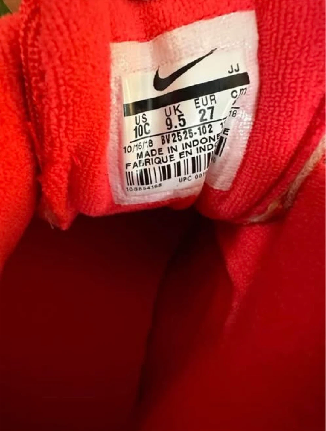 Nike Kids Shoes - White, Red, & Yellow - Size 10C - photo 5