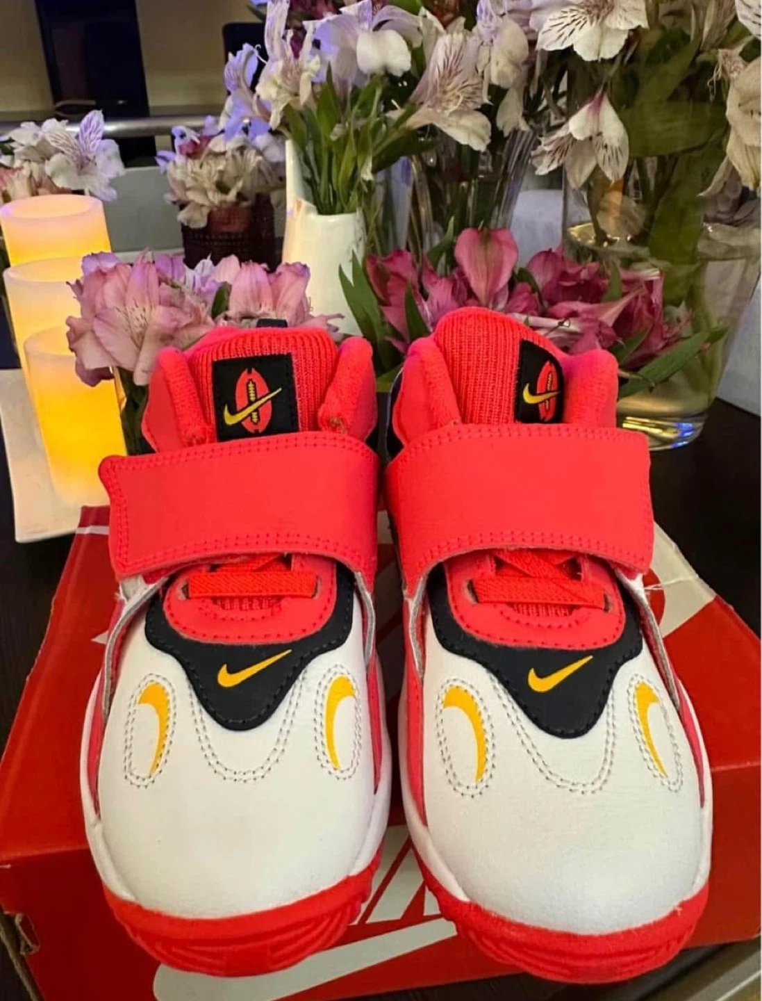Nike Kids Shoes - White, Red, & Yellow - Size 10C - photo 2