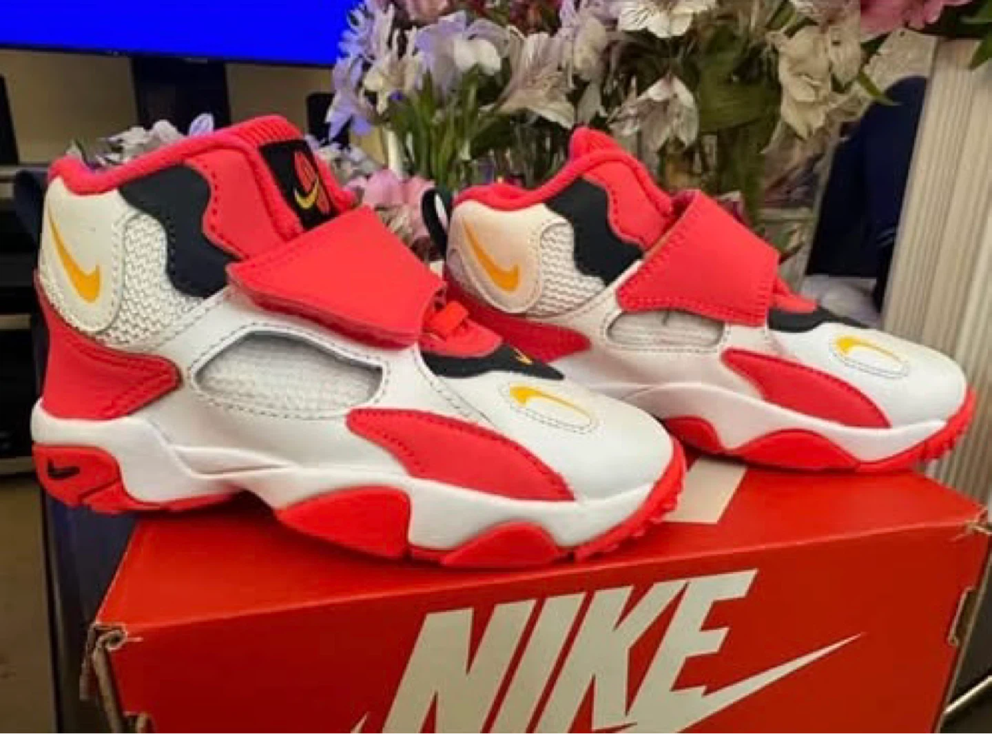Nike Kids Shoes - White, Red, & Yellow - Size 10C - photo 3