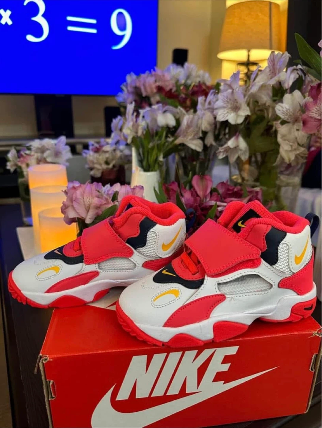 Nike Kids Shoes - White, Red, & Yellow - Size 10C