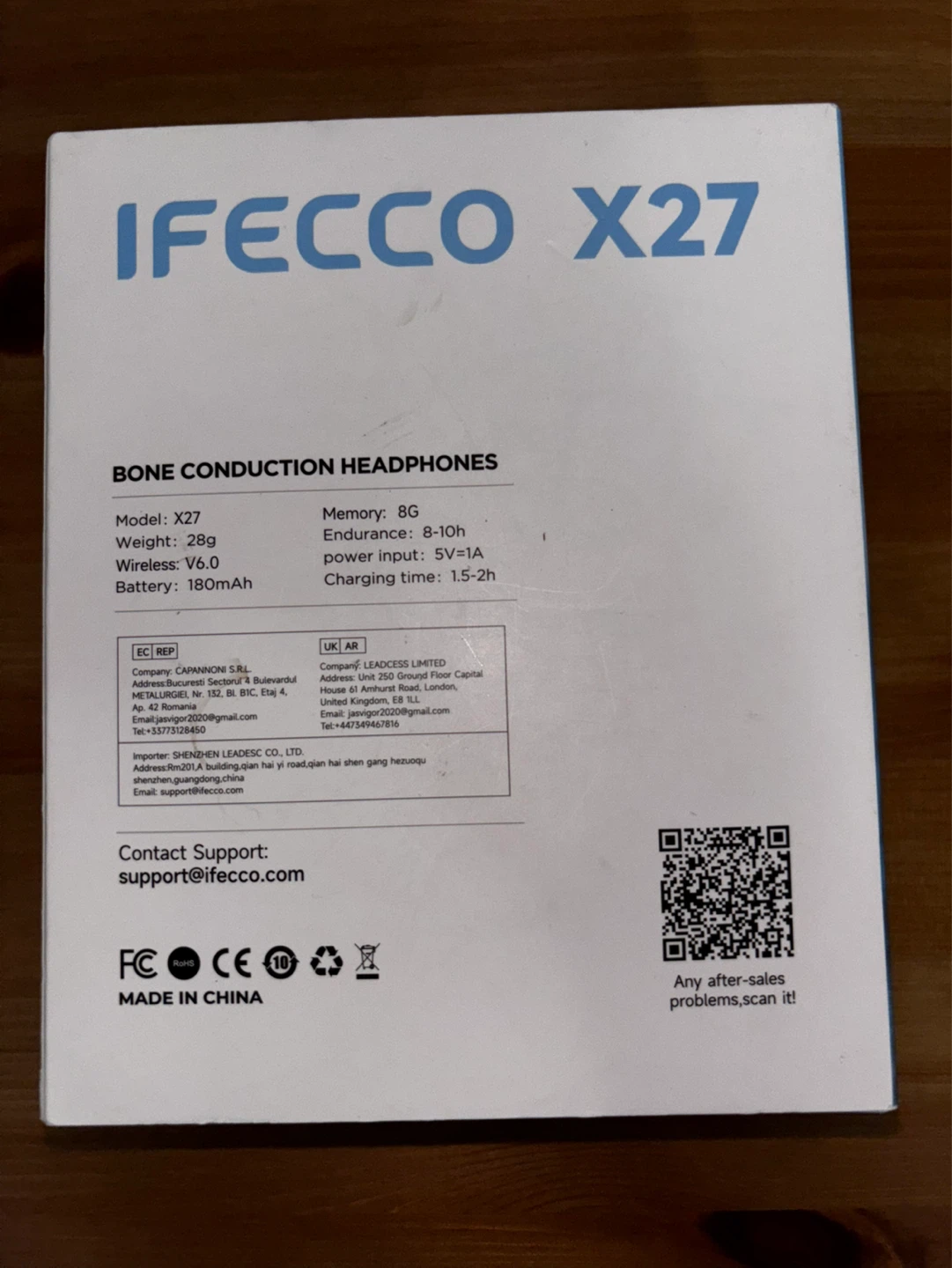 IFECCO X27 Bone Conduction Headphones - IP68 Waterproof - photo 2