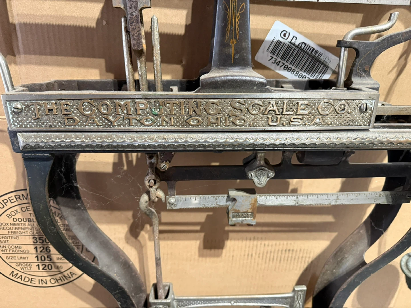 The Computing Scale Co. Antique Scale with Weights - photo 3