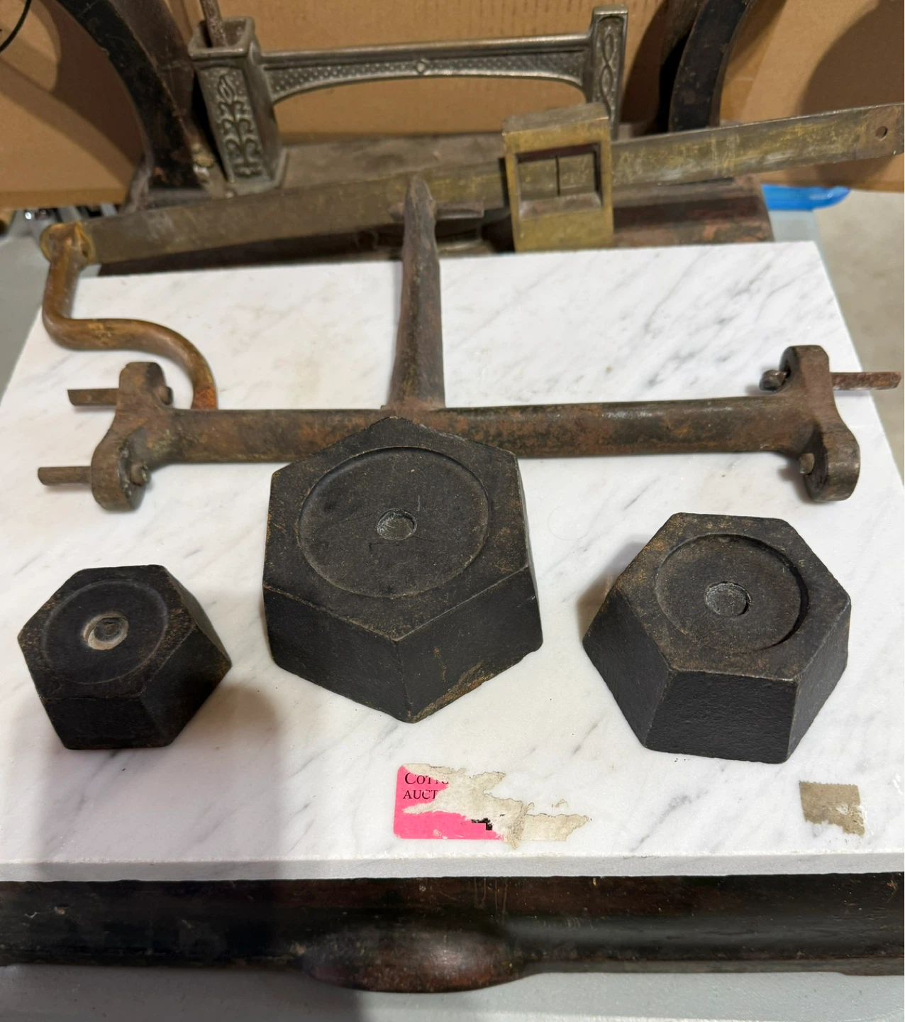The Computing Scale Co. Antique Scale with Weights - photo 2