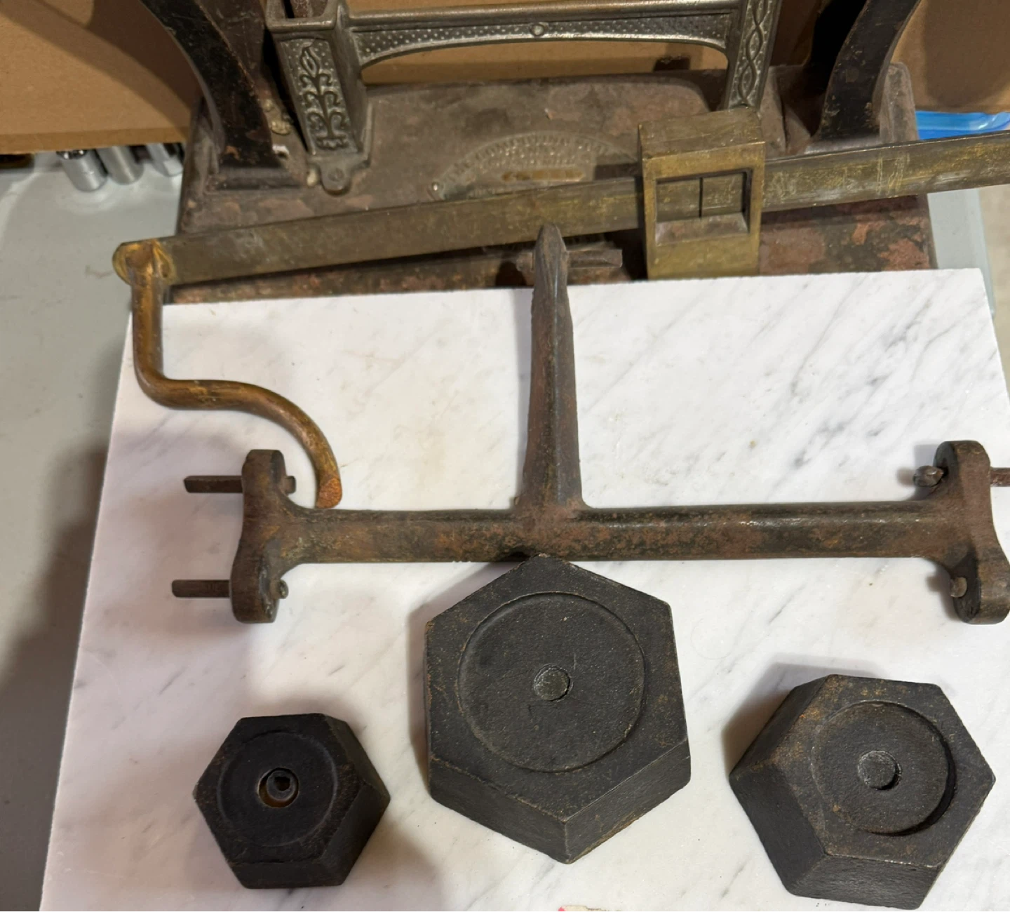 The Computing Scale Co. Antique Scale with Weights - photo 4