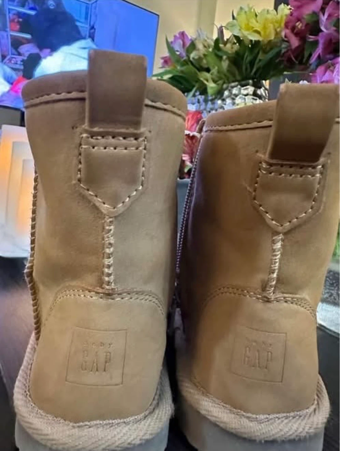 Gap Kids Tan Suede Winter Boots with Zipper - photo 4