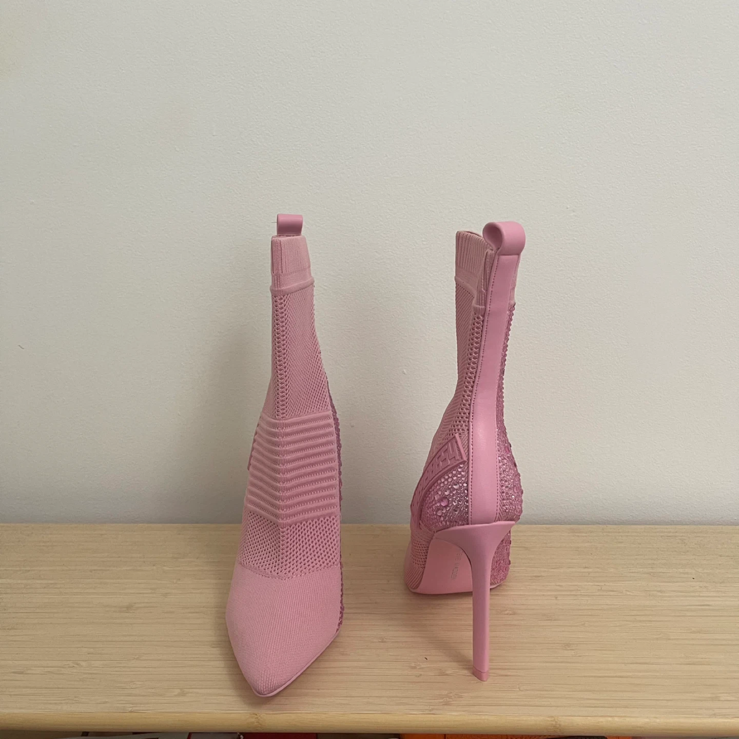 Steve Madden Pink Studded Sock Booties - photo 2