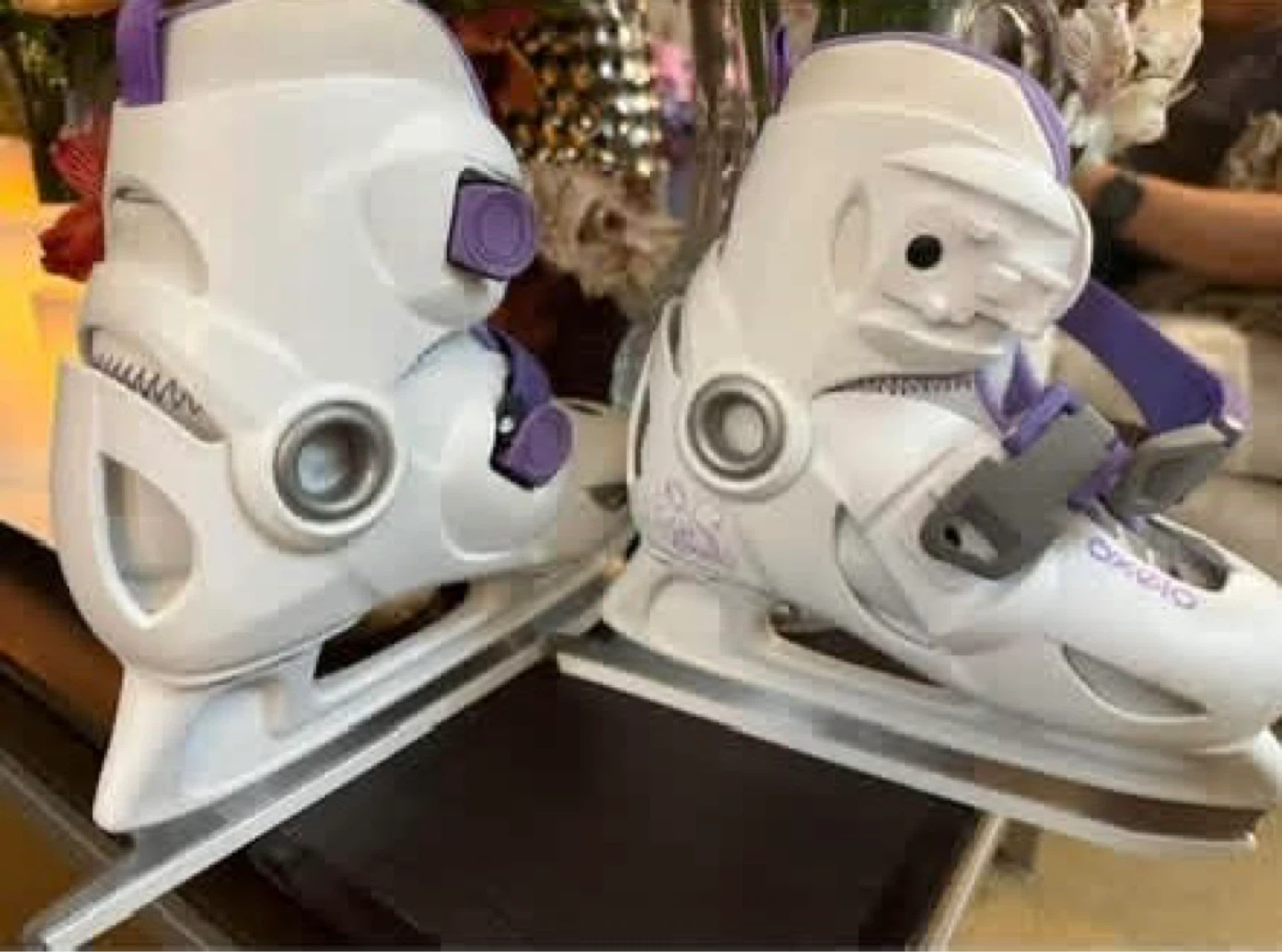 Oxelo White and Purple Ice Skates - photo 4