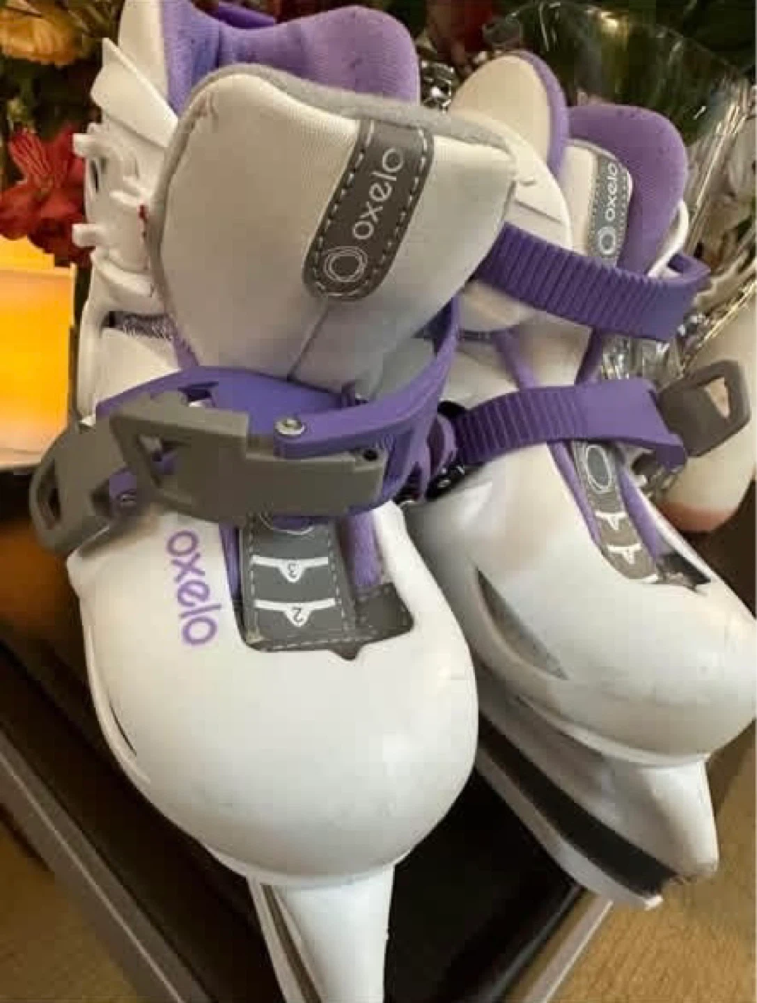 Oxelo White and Purple Ice Skates - photo 5