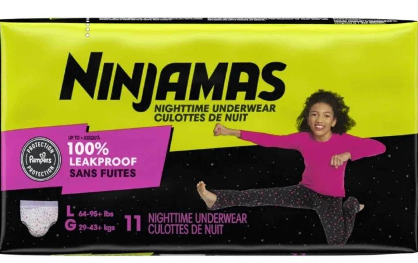 Pampers Ninjamas Nighttime Underwear Size L (11 count)