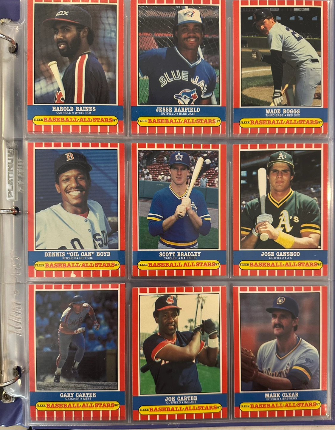Fleer 1987 Baseball All-Stars Complete Trading Card Set