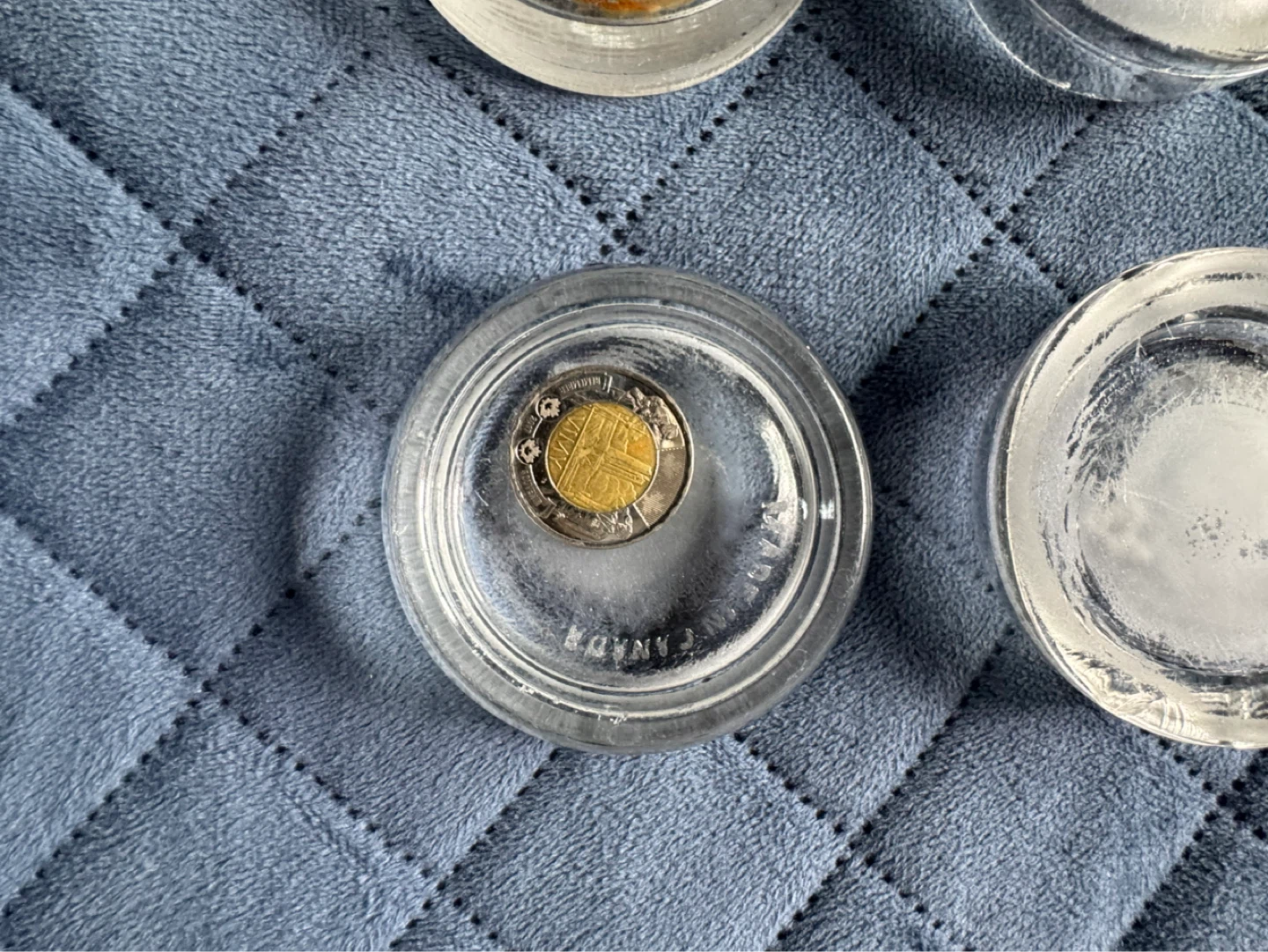 4 Clear Glass Furniture / Floor Coasters *Read Description - photo 3