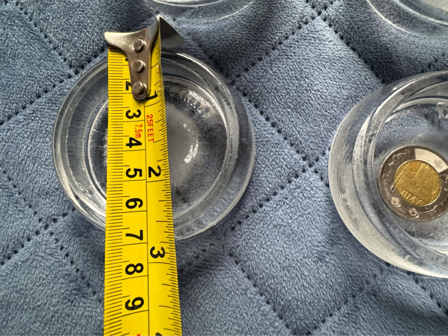 4 Clear Glass Furniture / Floor Coasters *Read Description - photo 4