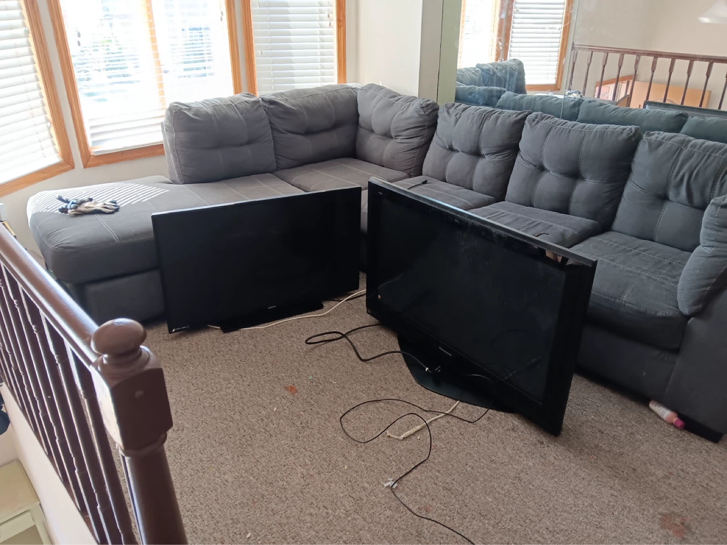 Emerson Flat Screen TV also sectional