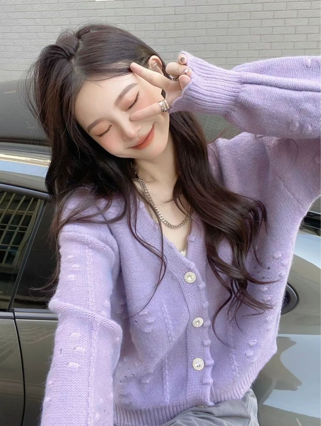 Lavender Cardigan (Women XS)