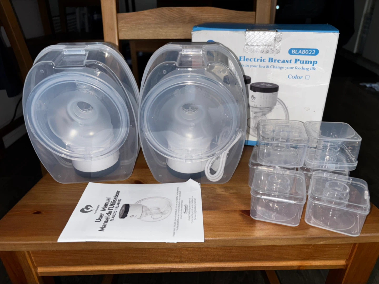 Bellababy Electric Wearable Breast Pumps, 2 Counts, White - photo 2