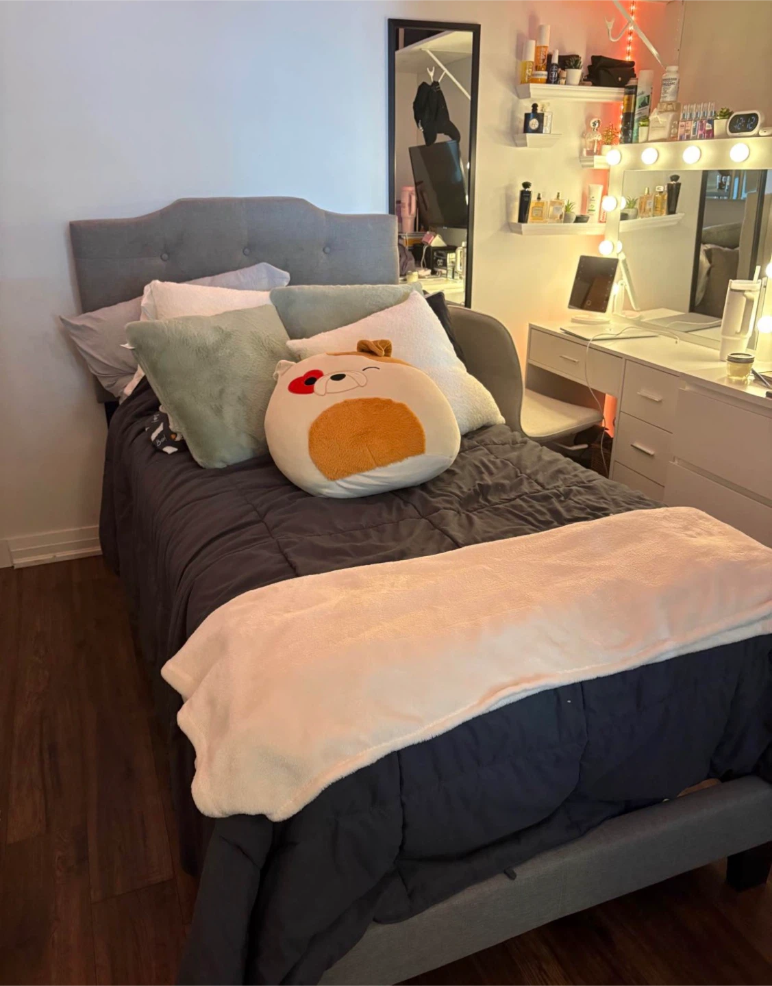 Twin bed frame with mattress
