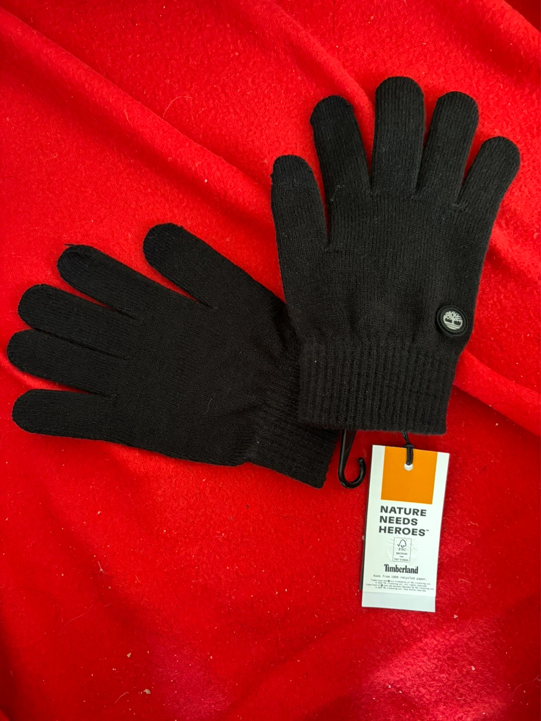 Timberland Black Knit Gloves new with tags - photo 5