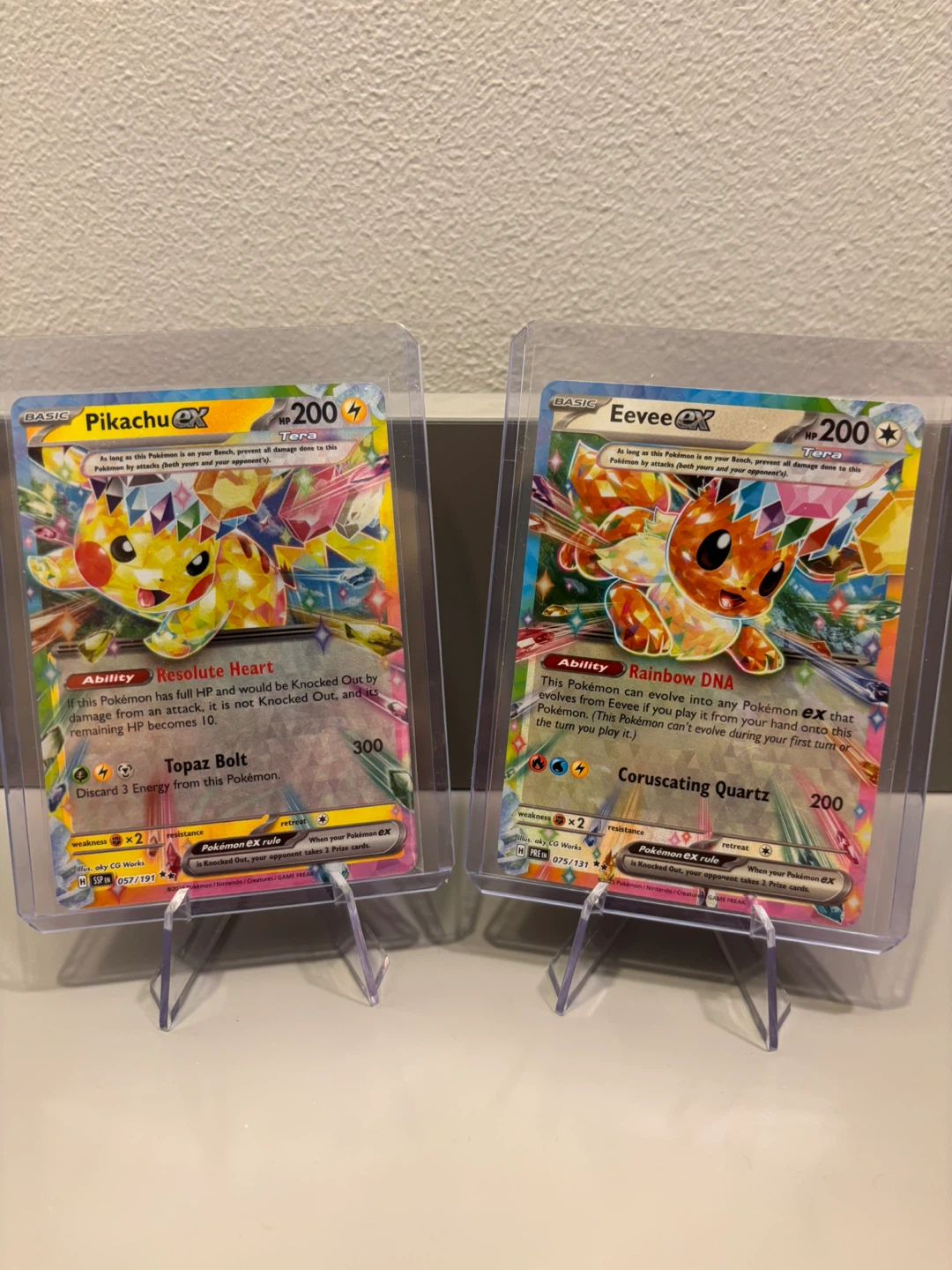 MINT Pikachu & Eevee EX Pair