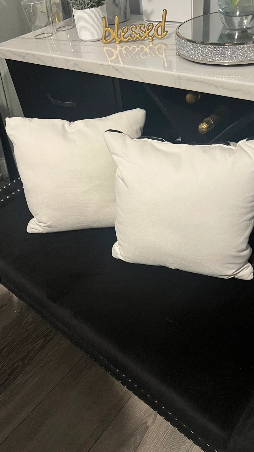 Black and White Striped Throw Pillows (Set of 2) - photo 5