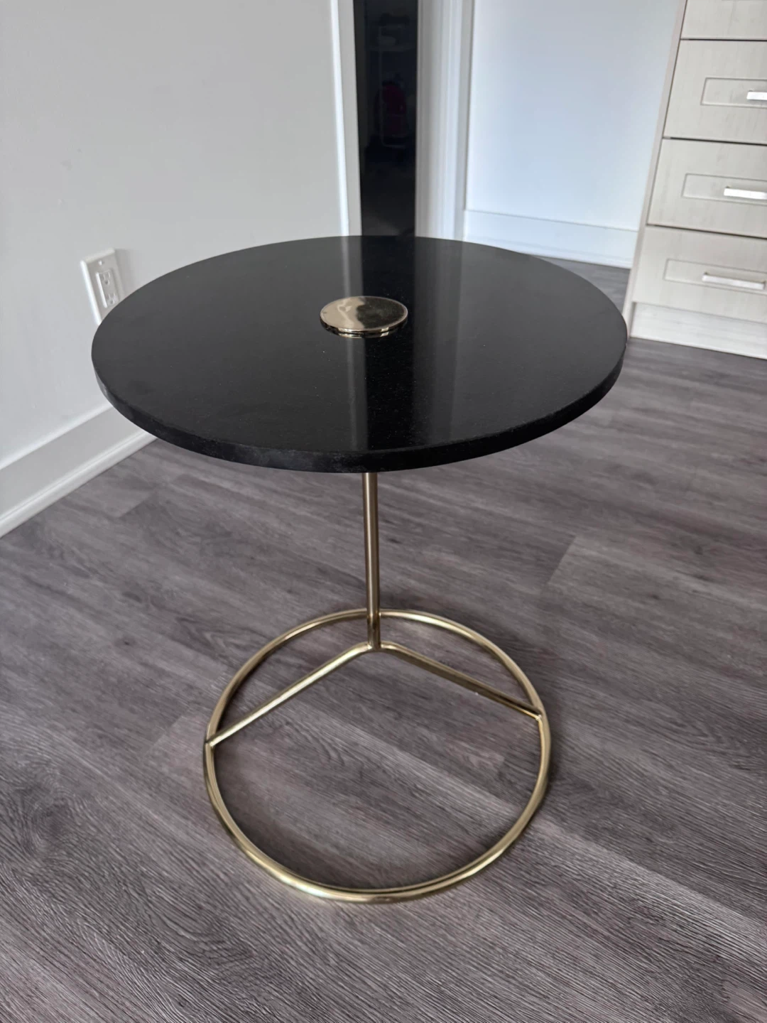 Round Black Side Table