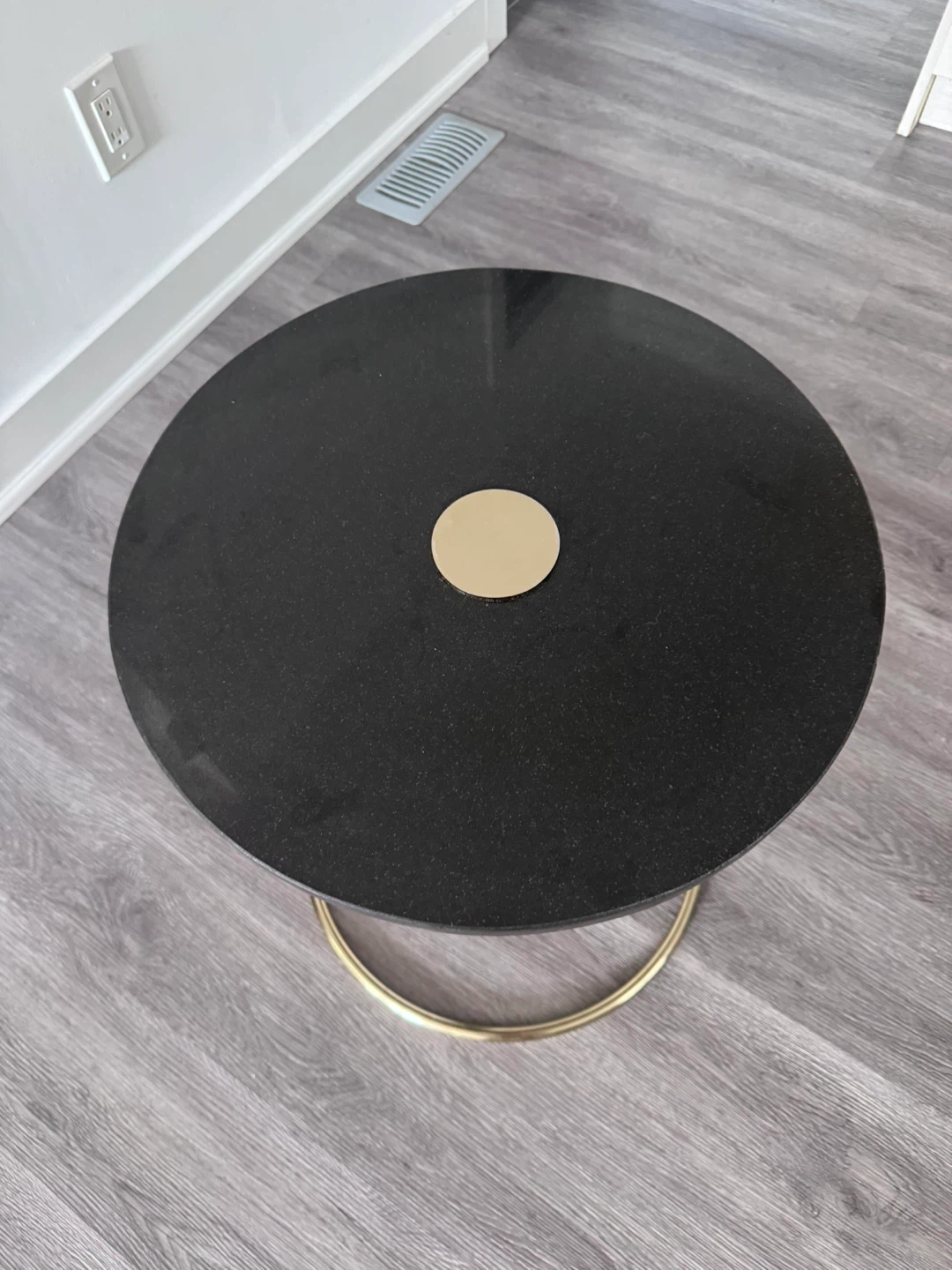 Round Black Side Table - photo 2