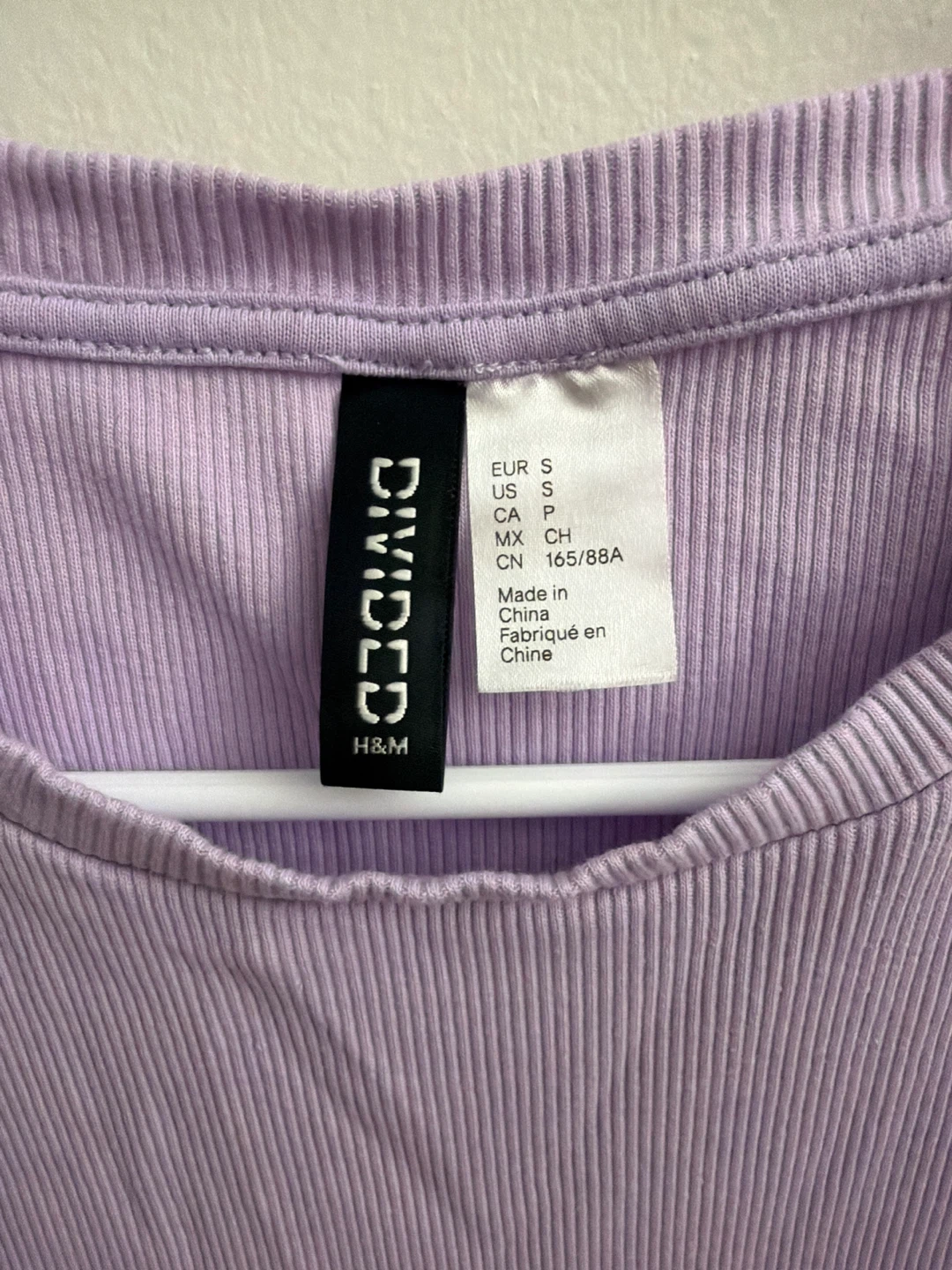 H&M Divided Purple Ribbed Ruffle Dress Size S - photo 2
