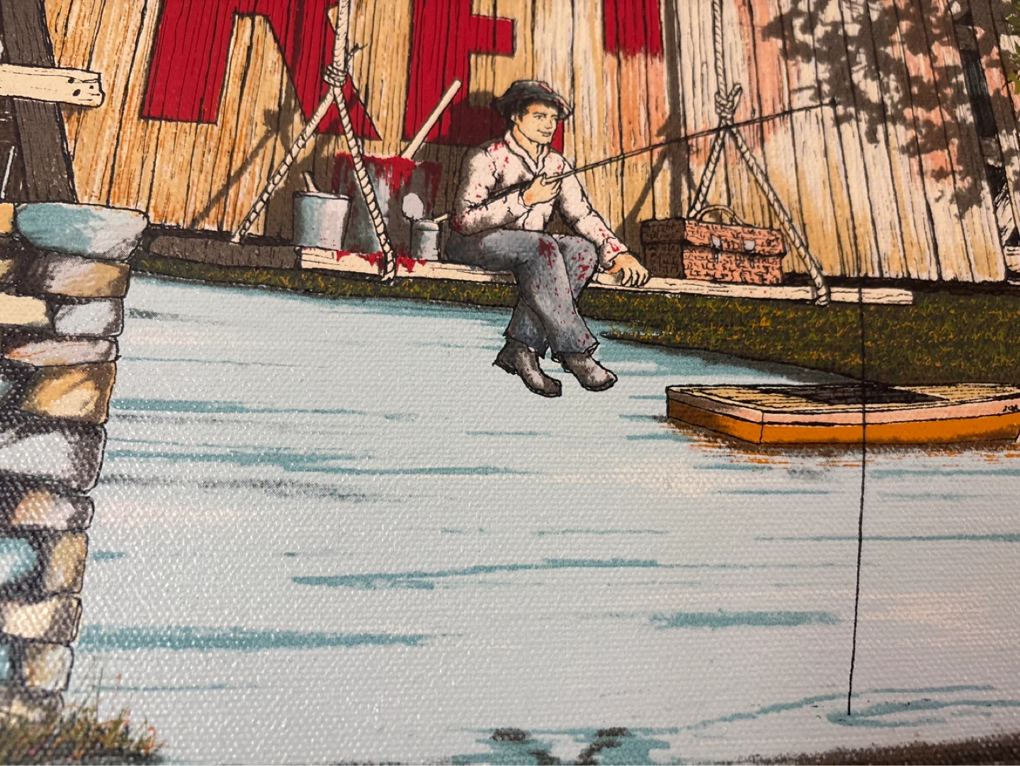 Original "Covered Bridge" Painting by H. Arnsdorf - photo 4