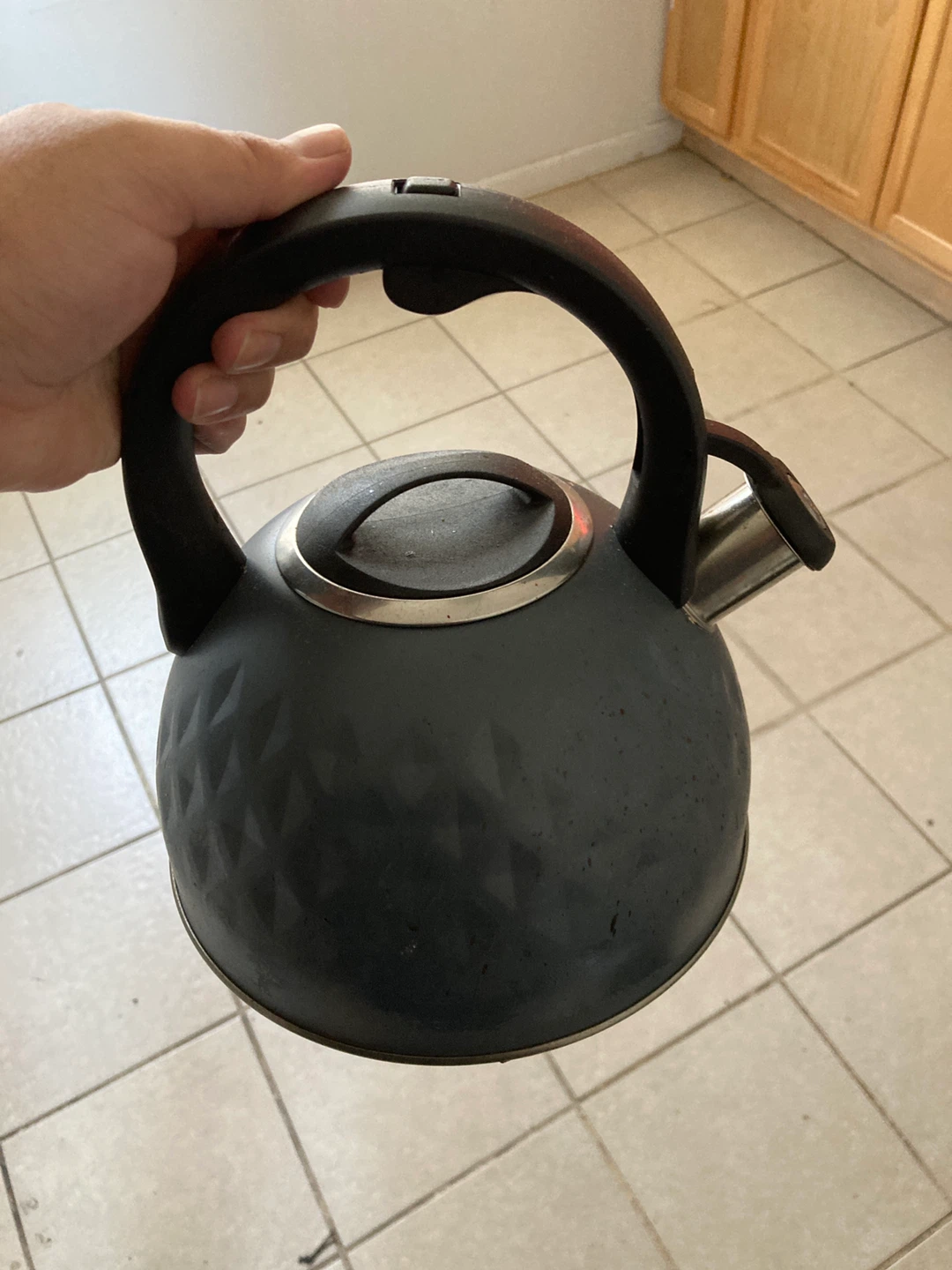 Black Diamond Pattern Stovetop Kettle