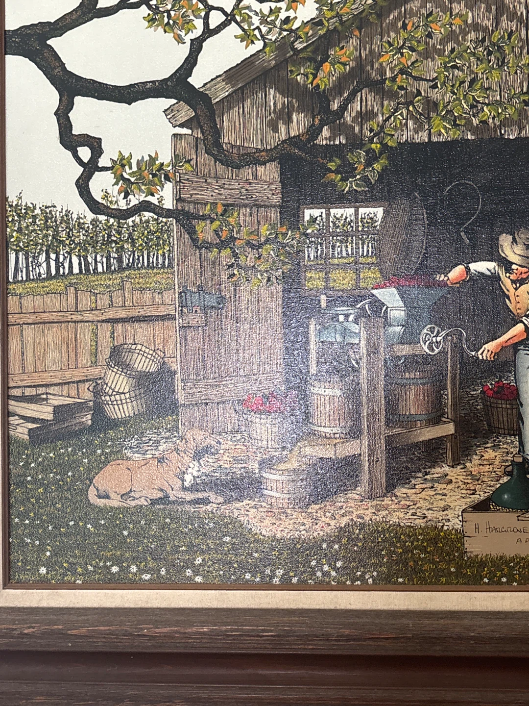 Vintage Farm Scene Print by H. Hargrave - photo 3