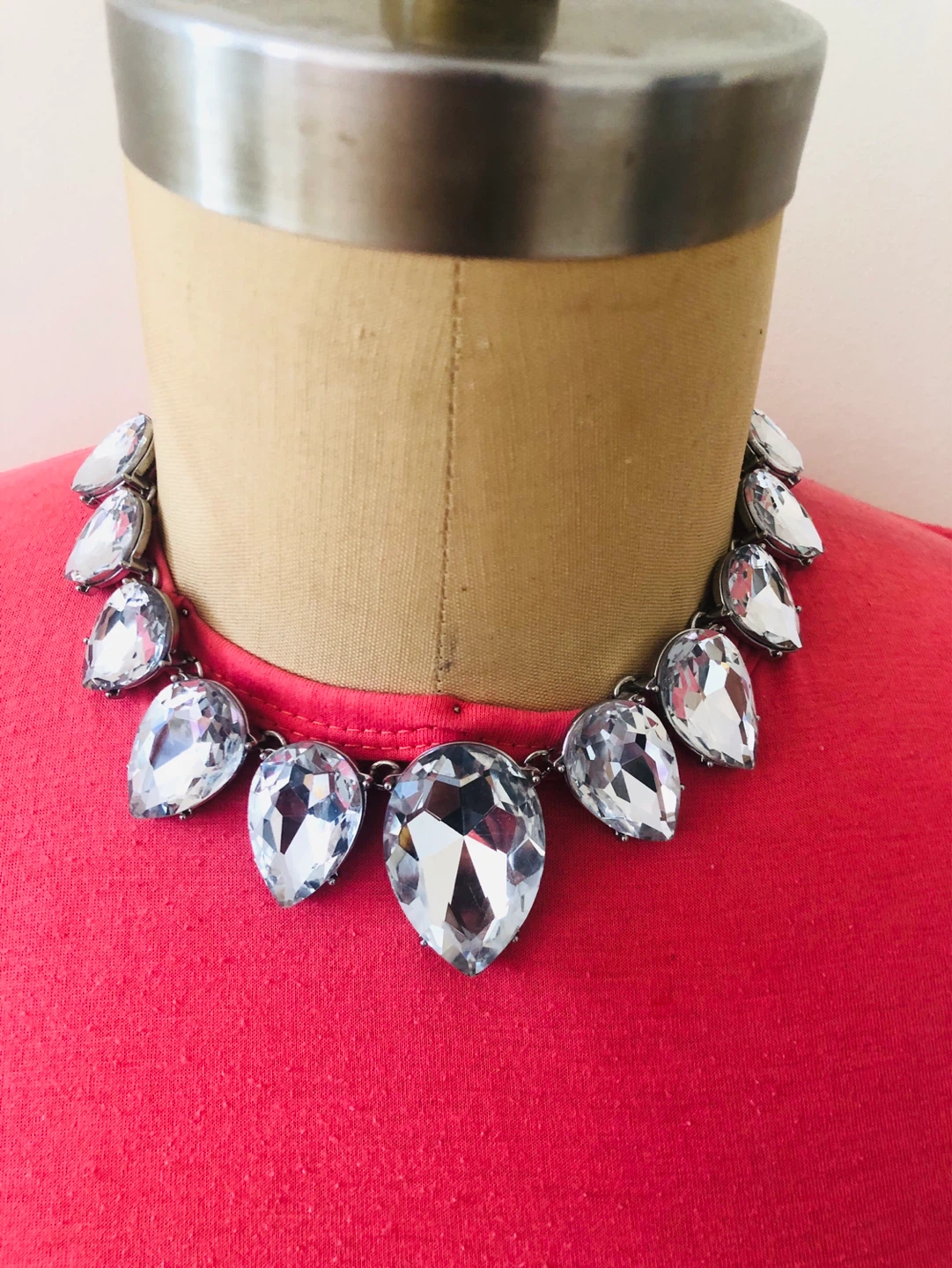 Express Silver Tone Chunky Necklace