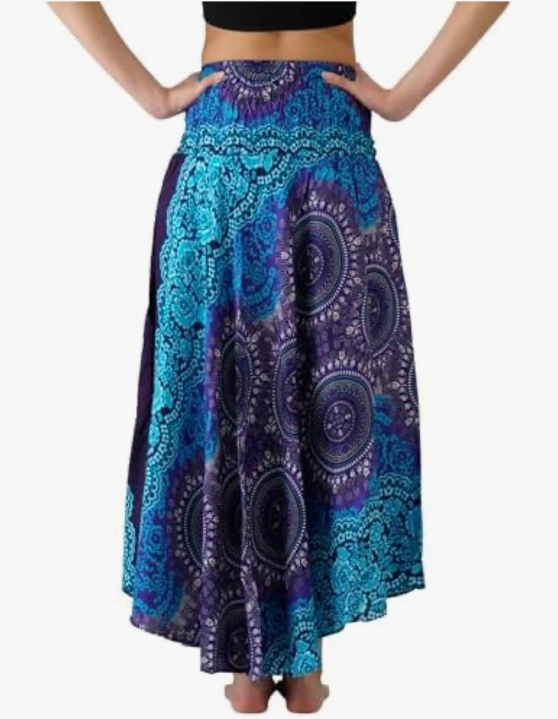 NEW! B Bangkok Boho Mandala Skirt | Blue | One Size XS–L - photo 4