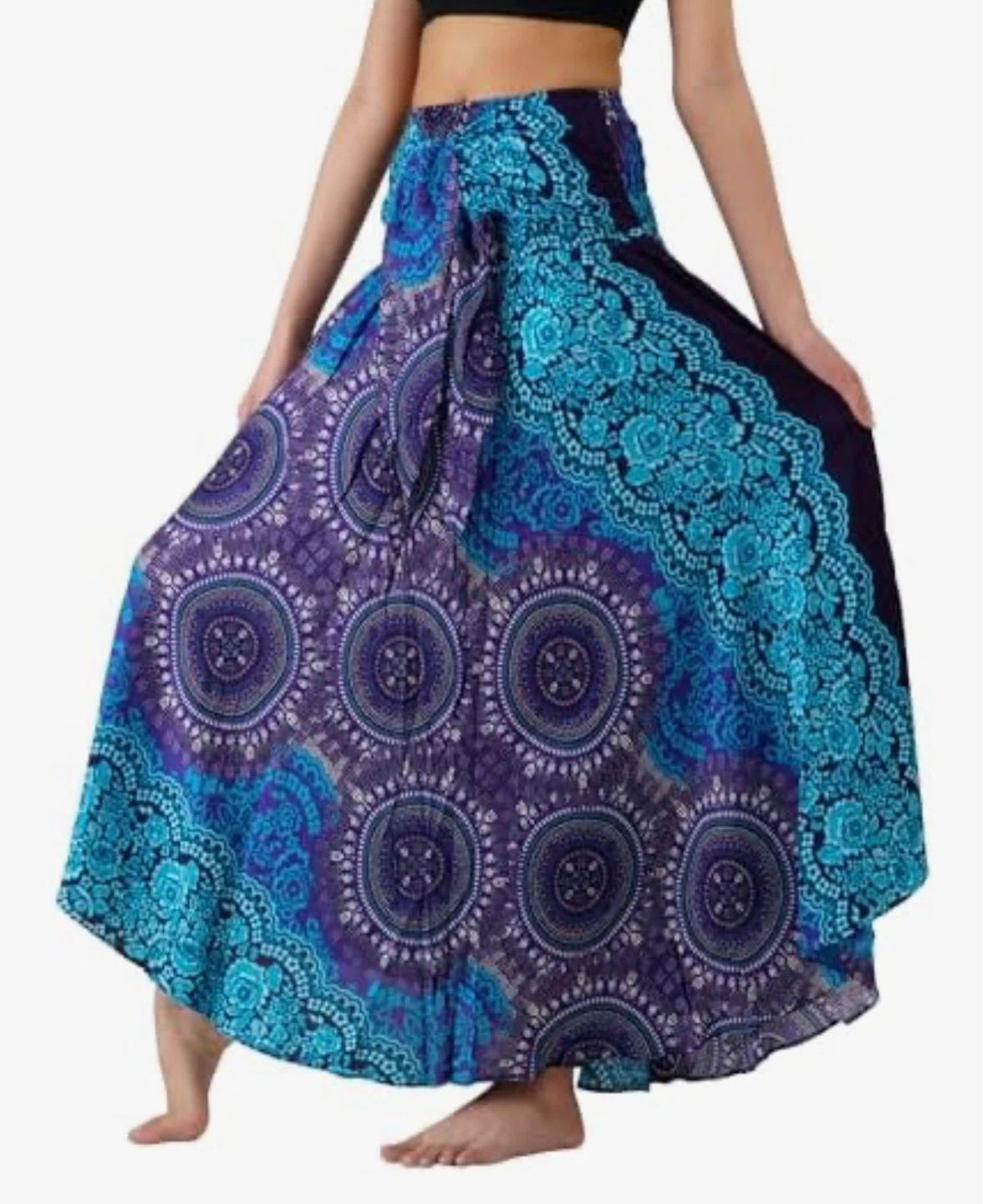 NEW! B Bangkok Boho Mandala Skirt | Blue | One Size XS–L - photo 2