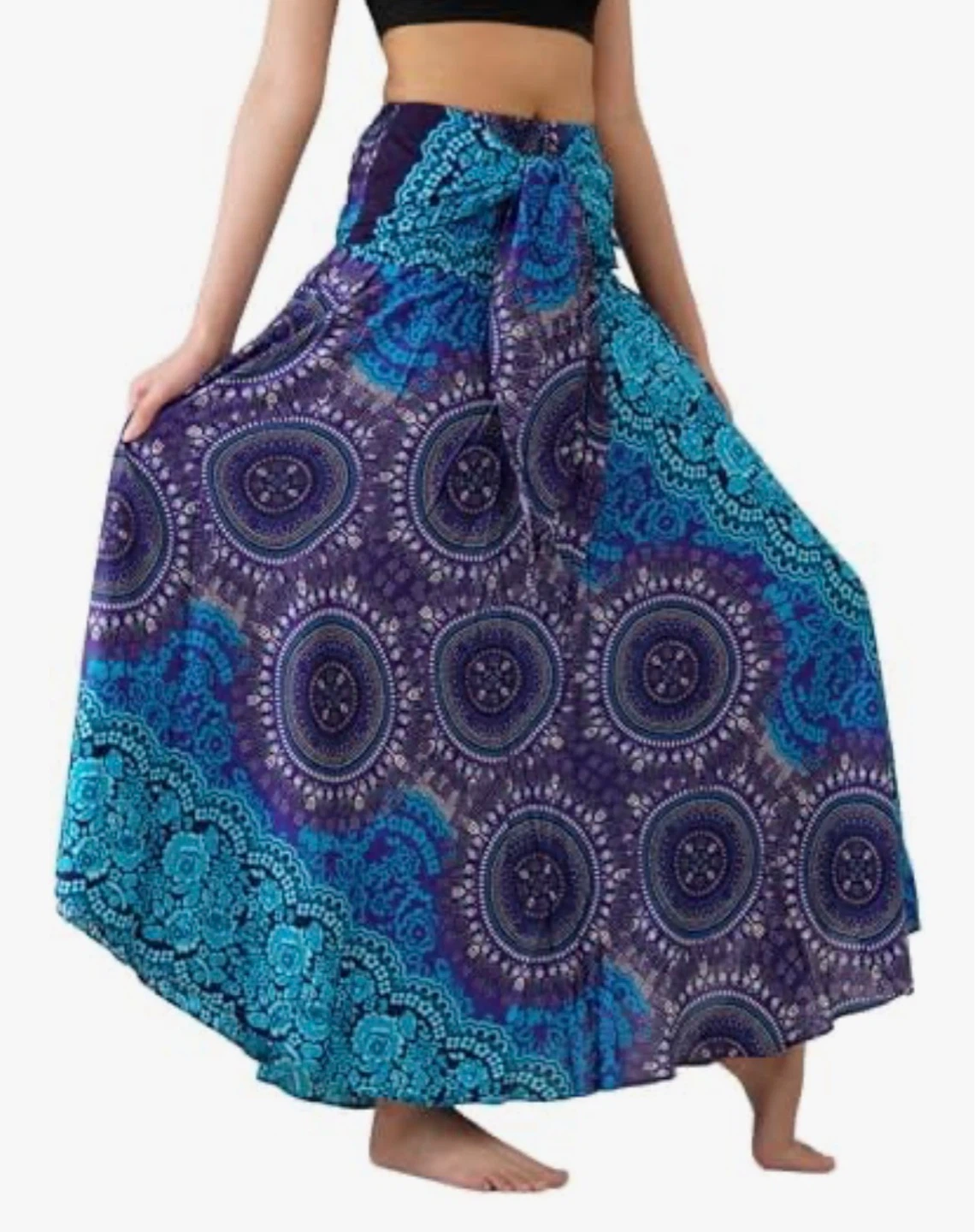 NEW! B Bangkok Boho Mandala Skirt | Blue | One Size XS–L - photo 3